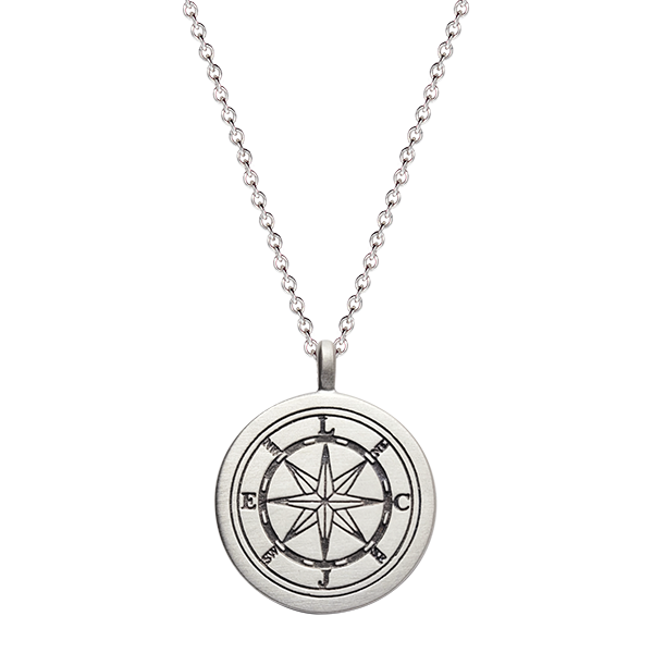 Sterling Silver Compass Pendant