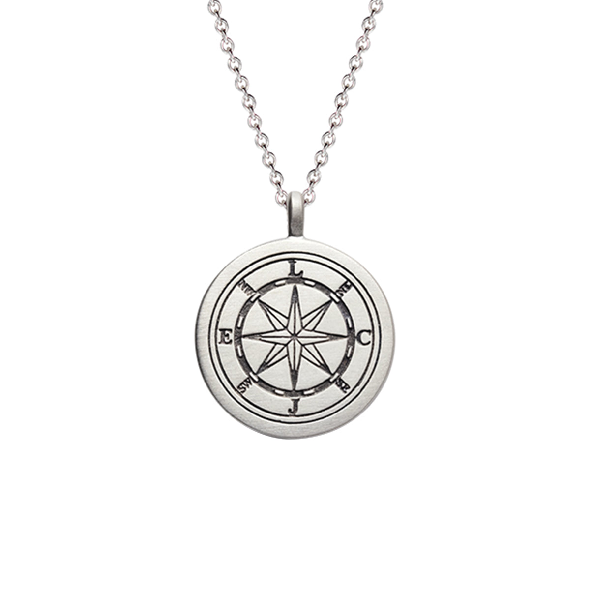 Sterling Silver Compass Pendant