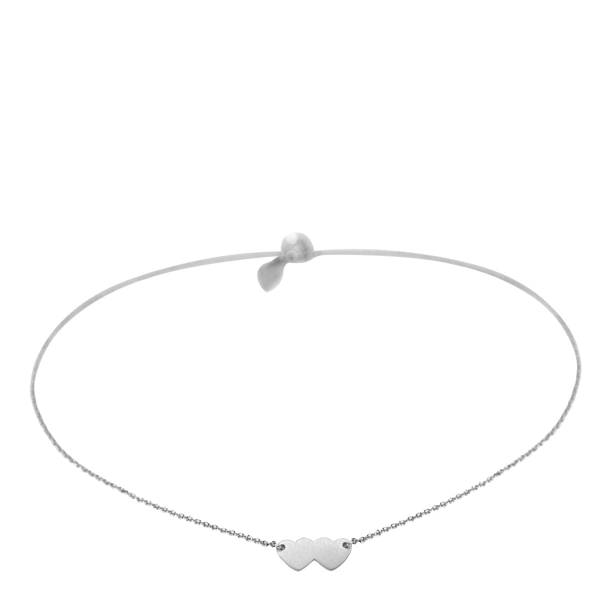 Sterling Silver Double Heart Anklet