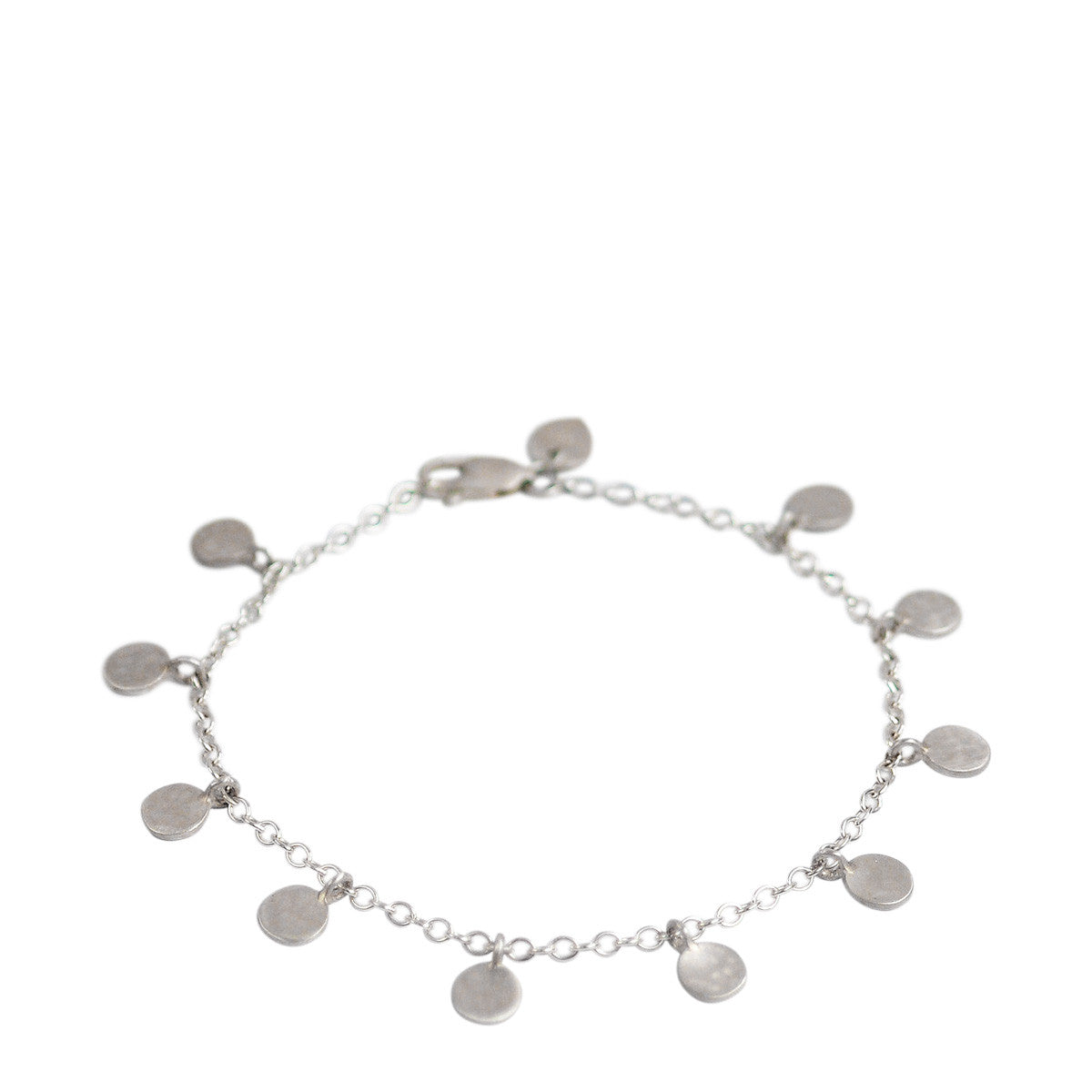 Sterling Silver Hammered Disc on Chain