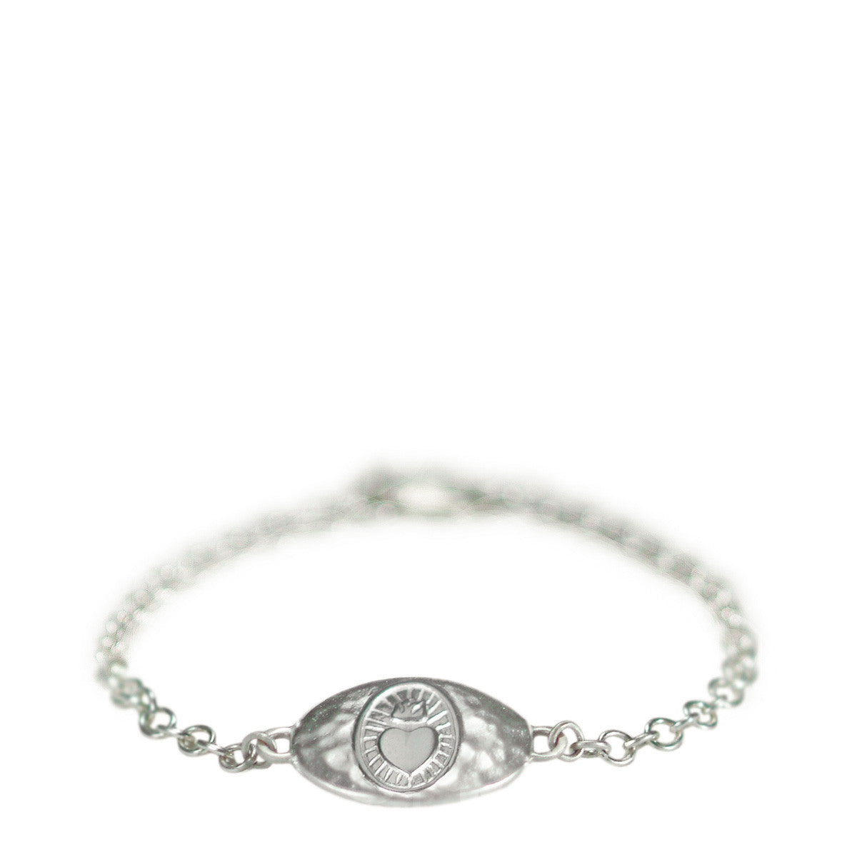 Sterling Silver Charity ID Bracelet on Chain