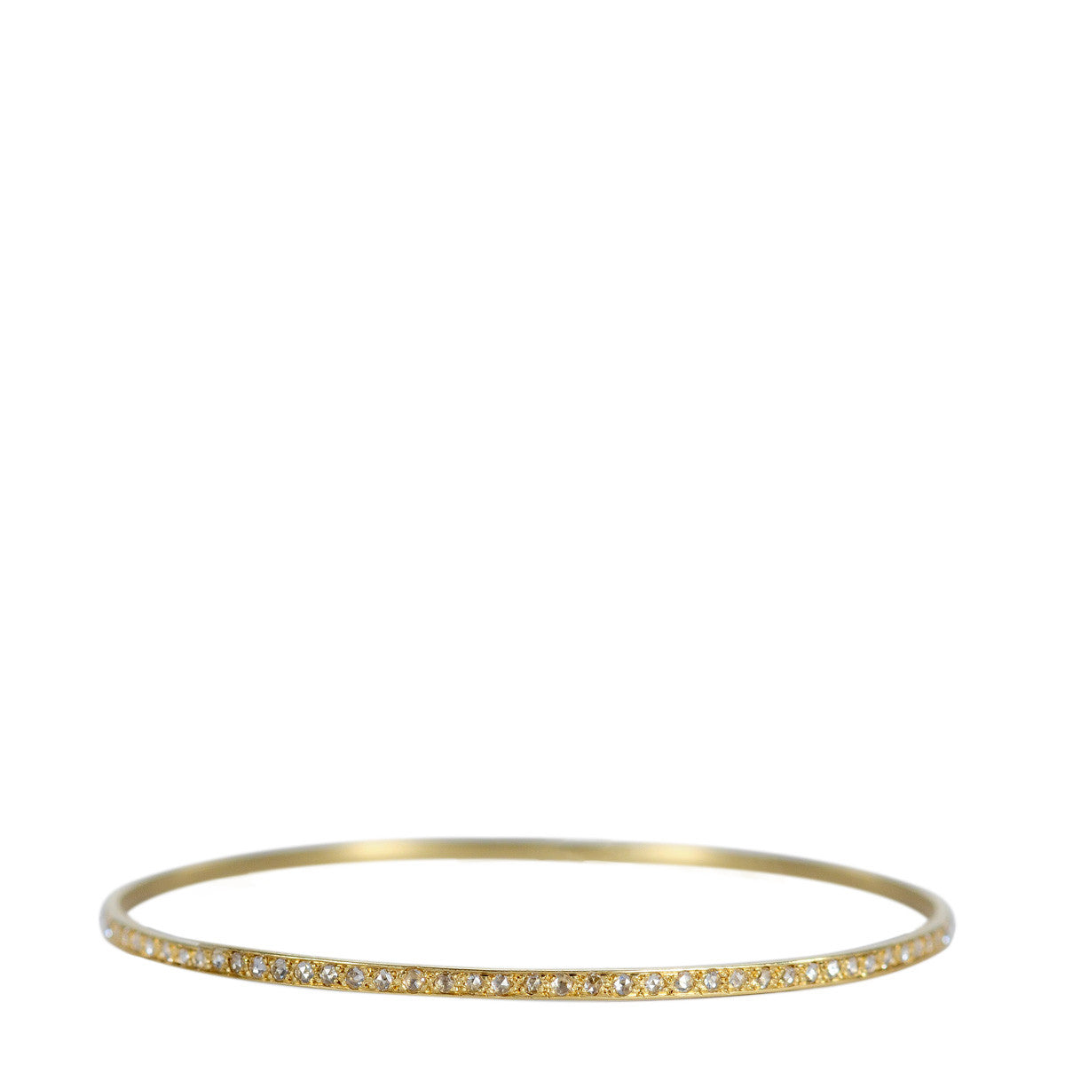 18K Gold Pave Diamond Bangle