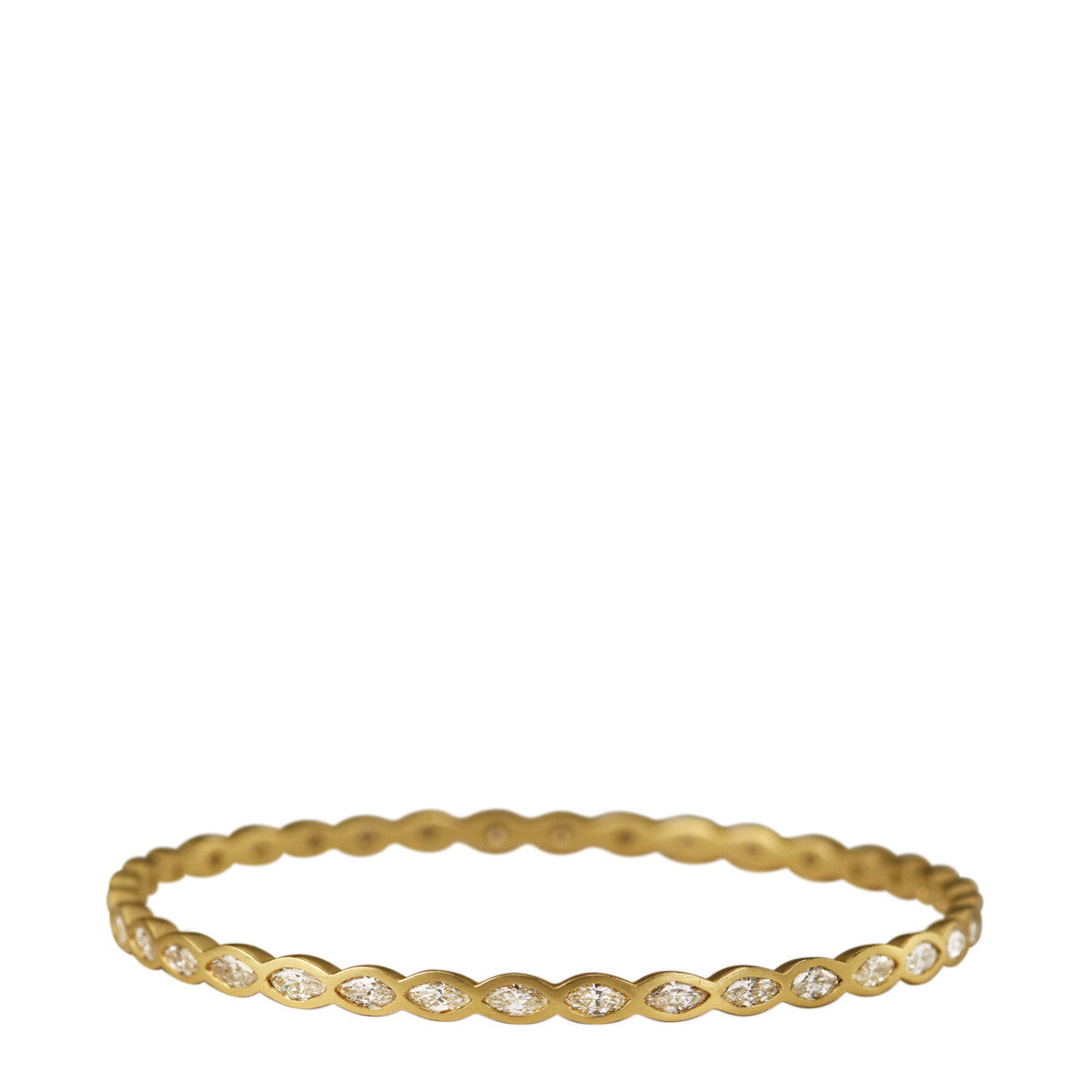 18K Gold Marquise Diamond Bangle