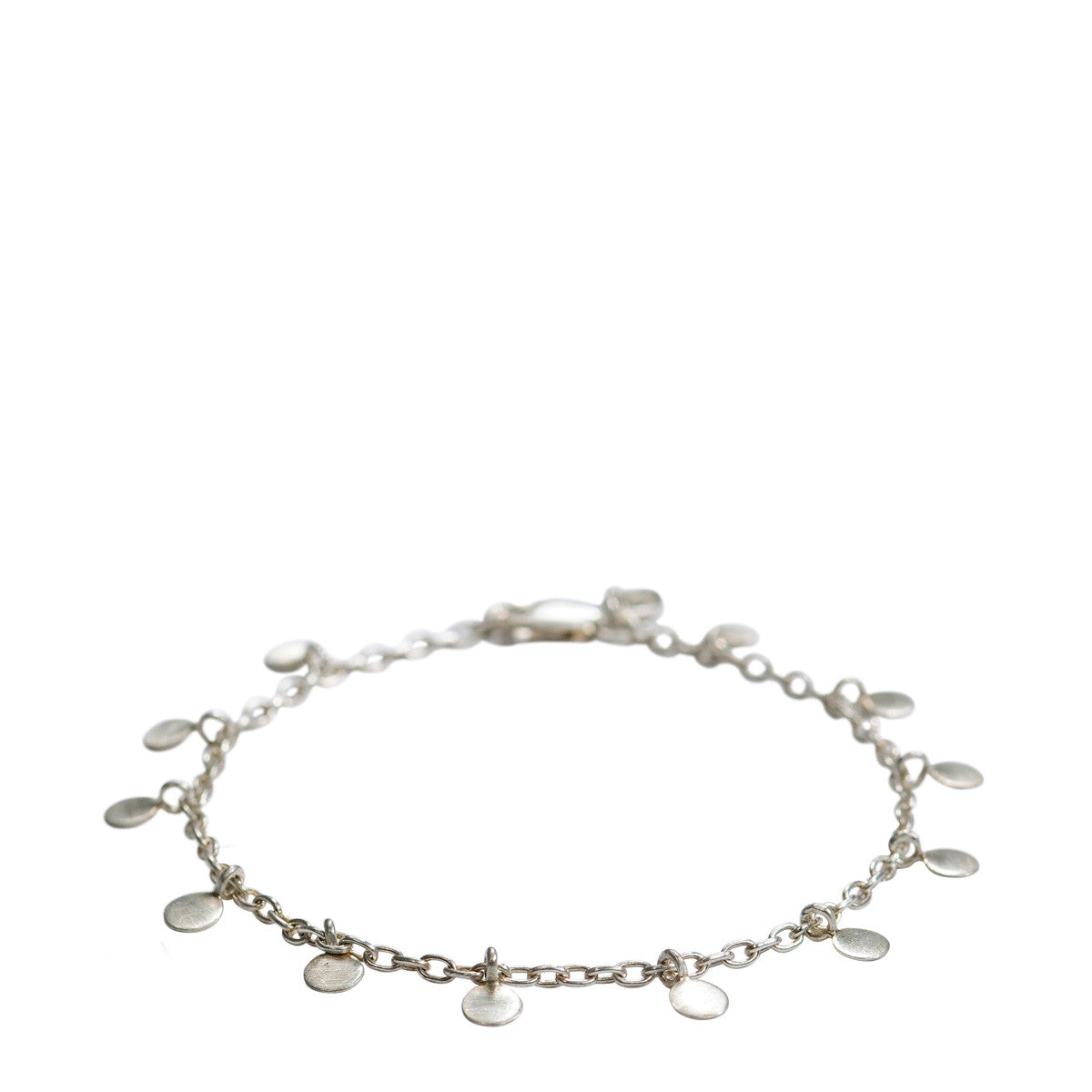Sterling Silver Disc on Medium Cable Chain