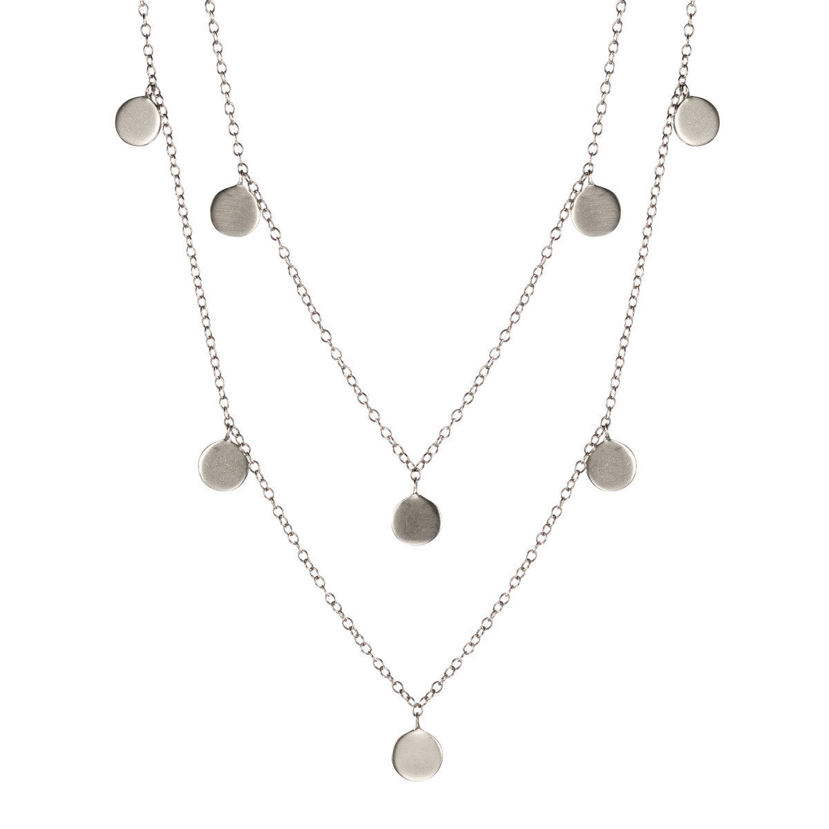 Sterling Silver Moroccan Disc Wrap Necklace