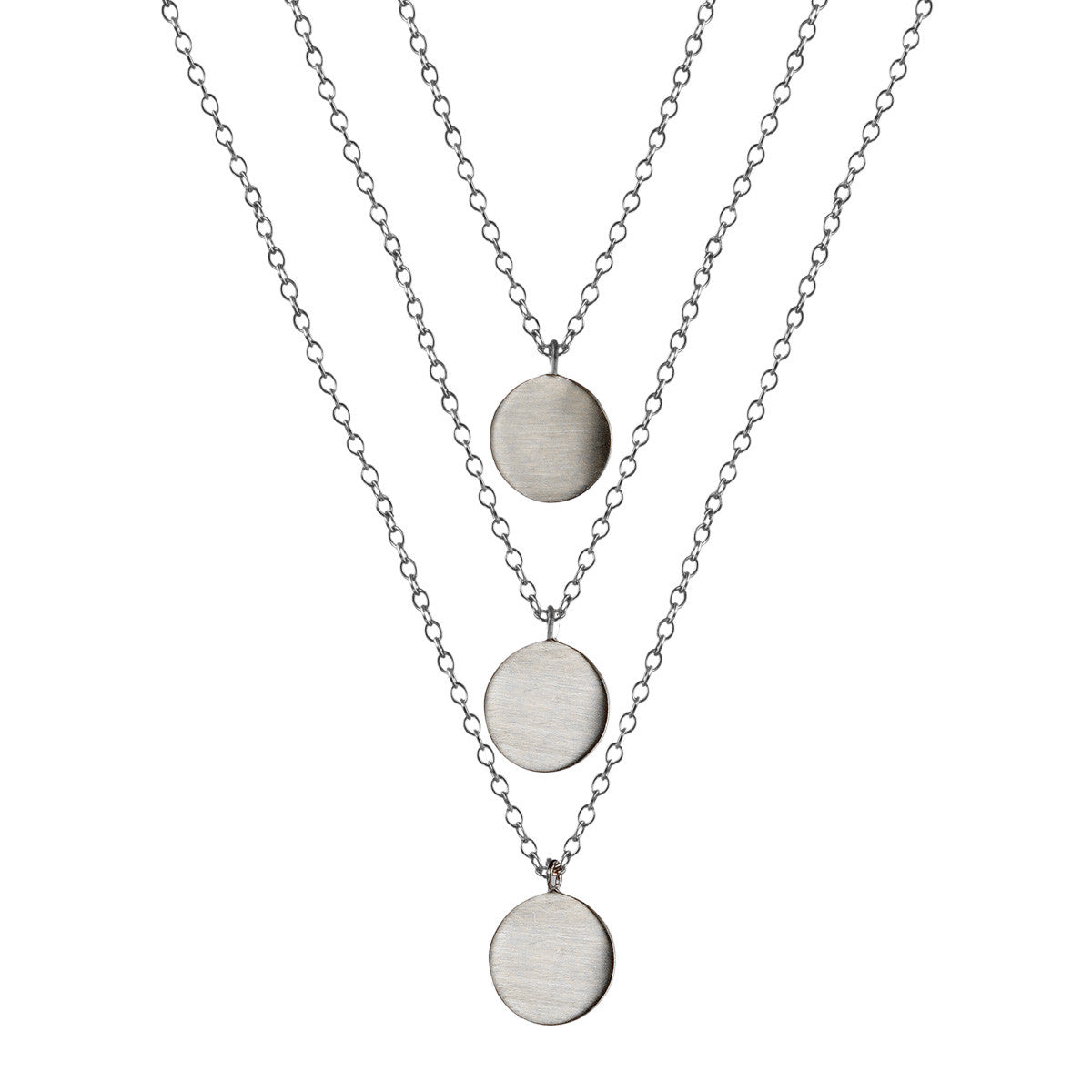 Sterling Silver Triple Moroccan Disc Chain
