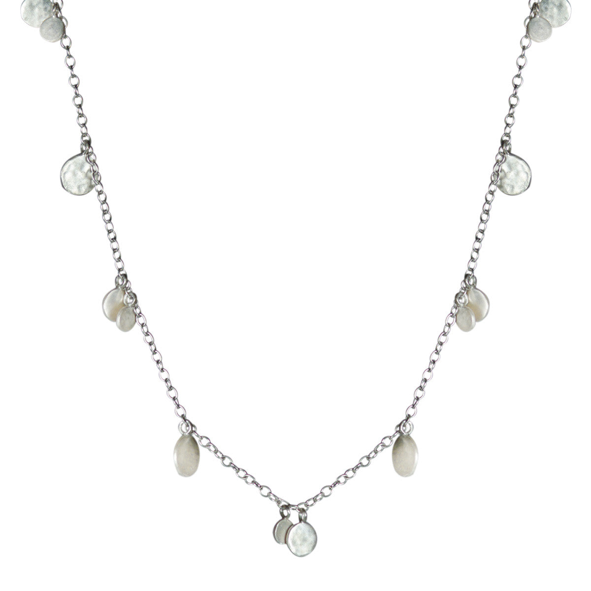 Sterling Silver Multi Hammered Discs on Chain