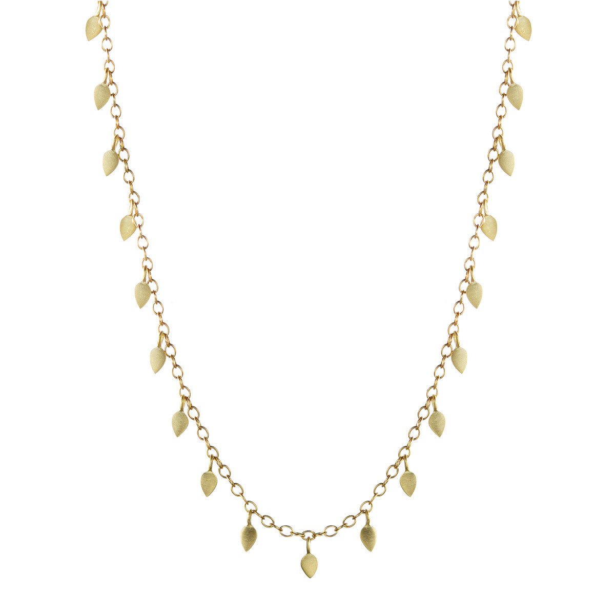 18K Gold One Tier Tiny Petal Chain