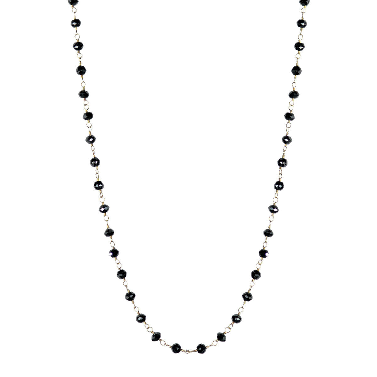 18K Gold Fine Black Diamond Chain