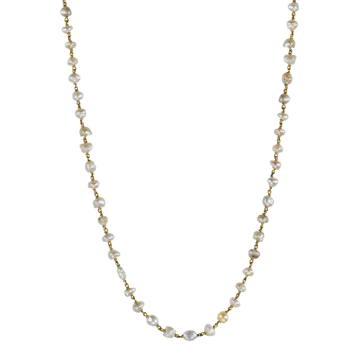 18K Gold Basra Pearl Necklace