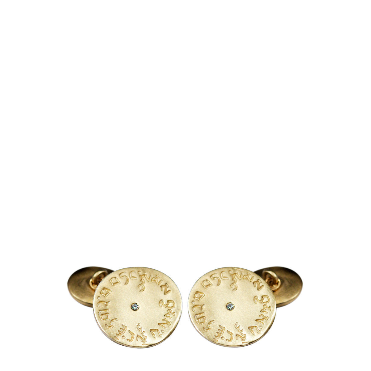 Men's 10K Gold 4 Immeasurables Cufflinks with Diamonds