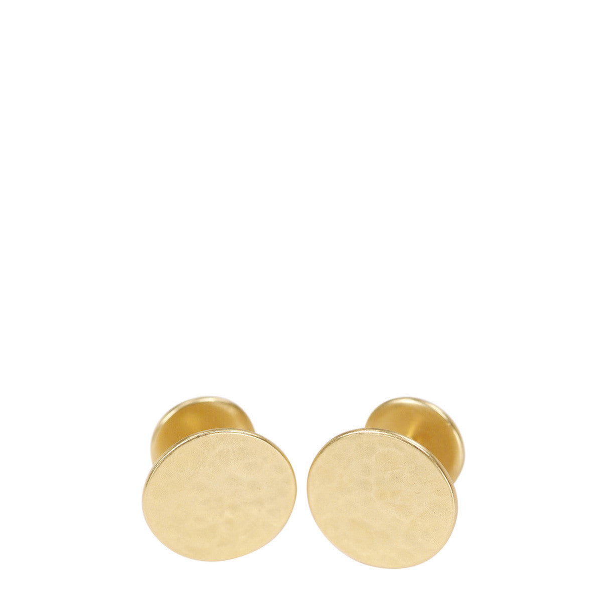 Men's 18K Gold Hammered Cufflinks