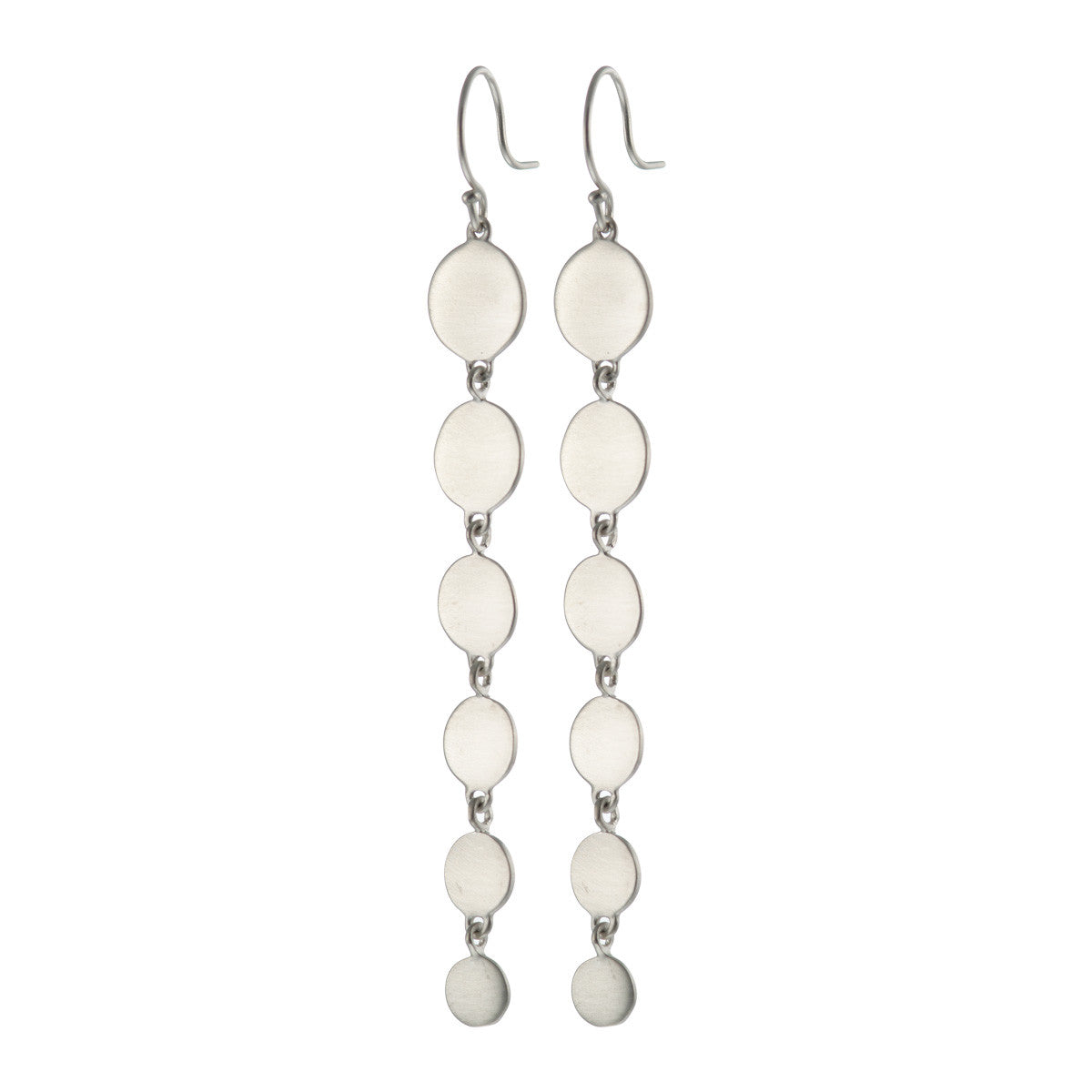 Sterling Silver Graduated Disc Earring