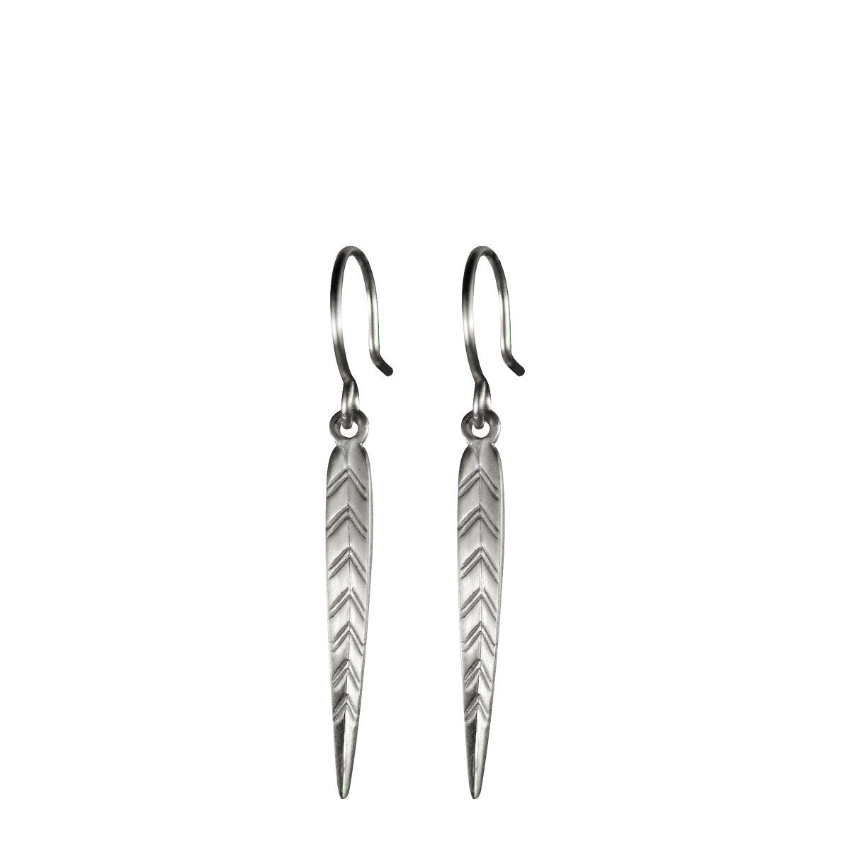 Sterling Silver Medium Leaf Earrings