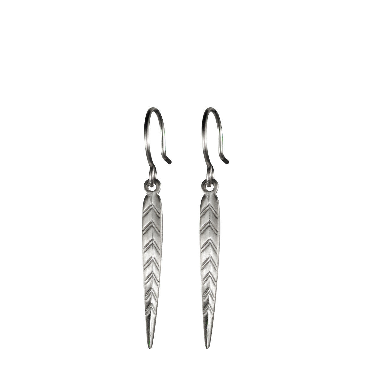 Sterling Silver Medium Leaf Earrings