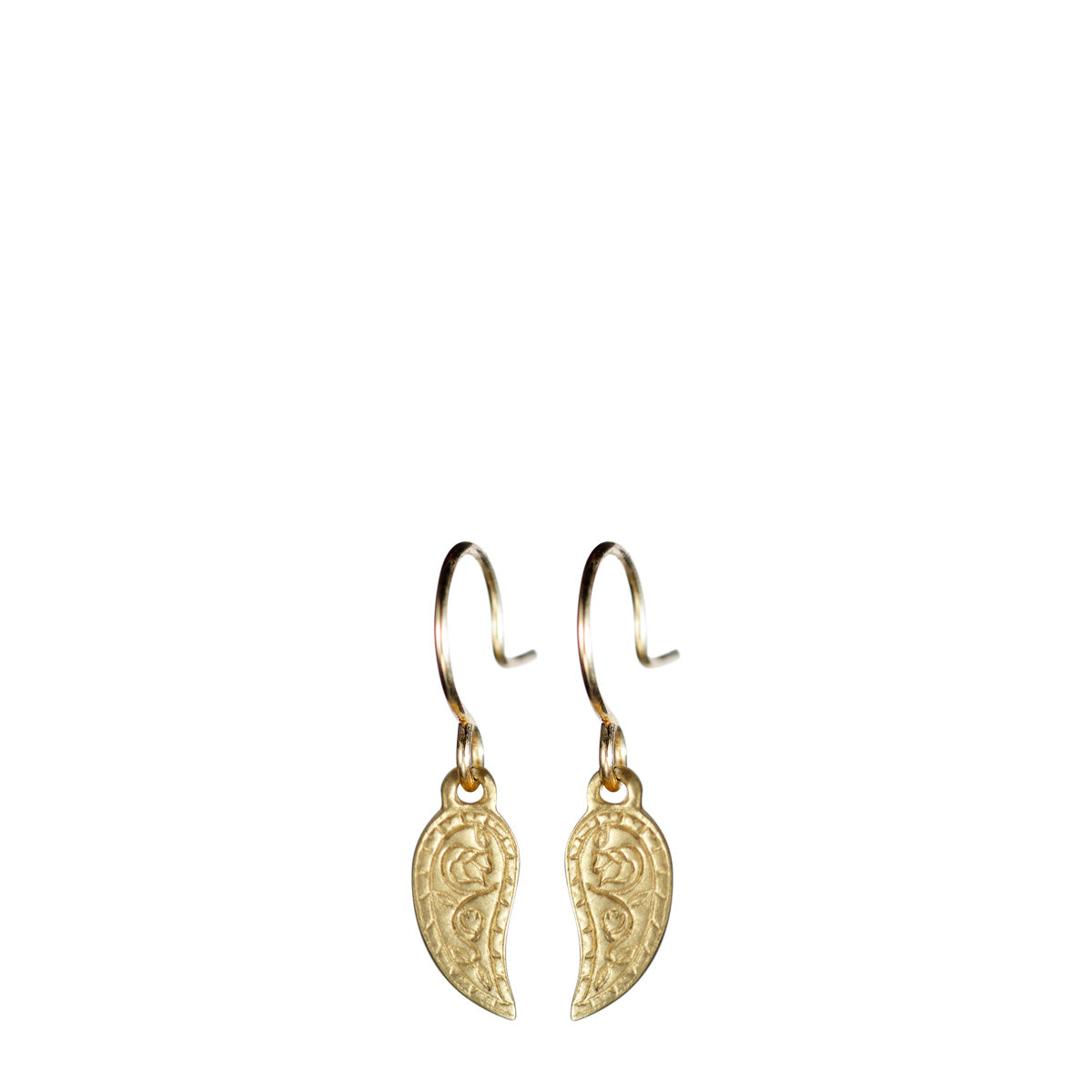 10K Gold Small Paisley Earrings