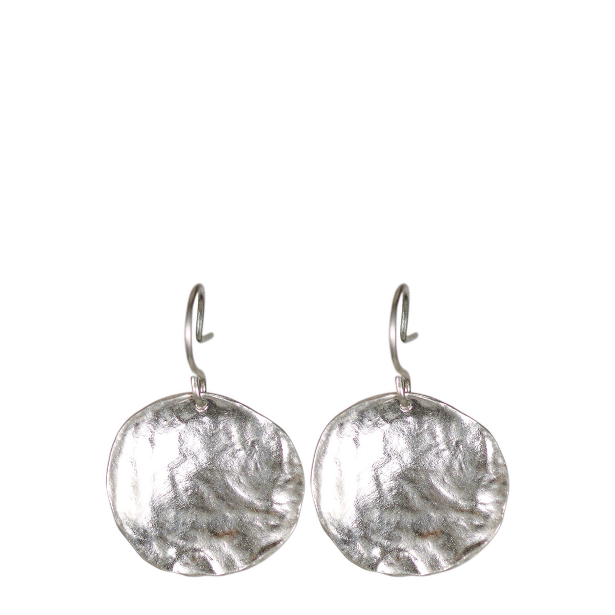 Sterling Silver Flat Shell Earrings