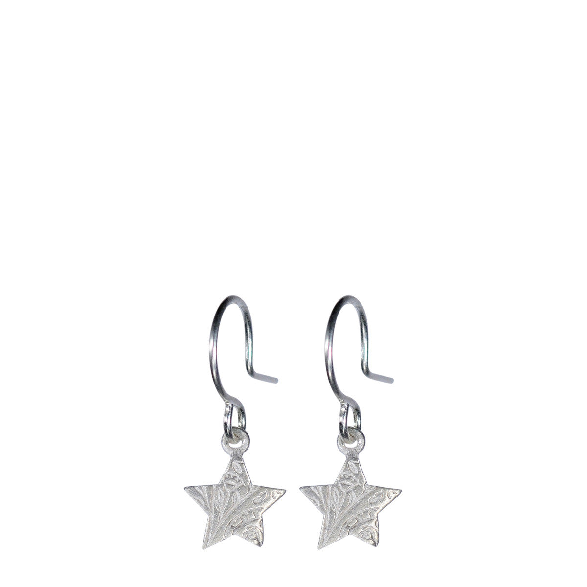 Sterling Silver Small Paisley Star Earrings