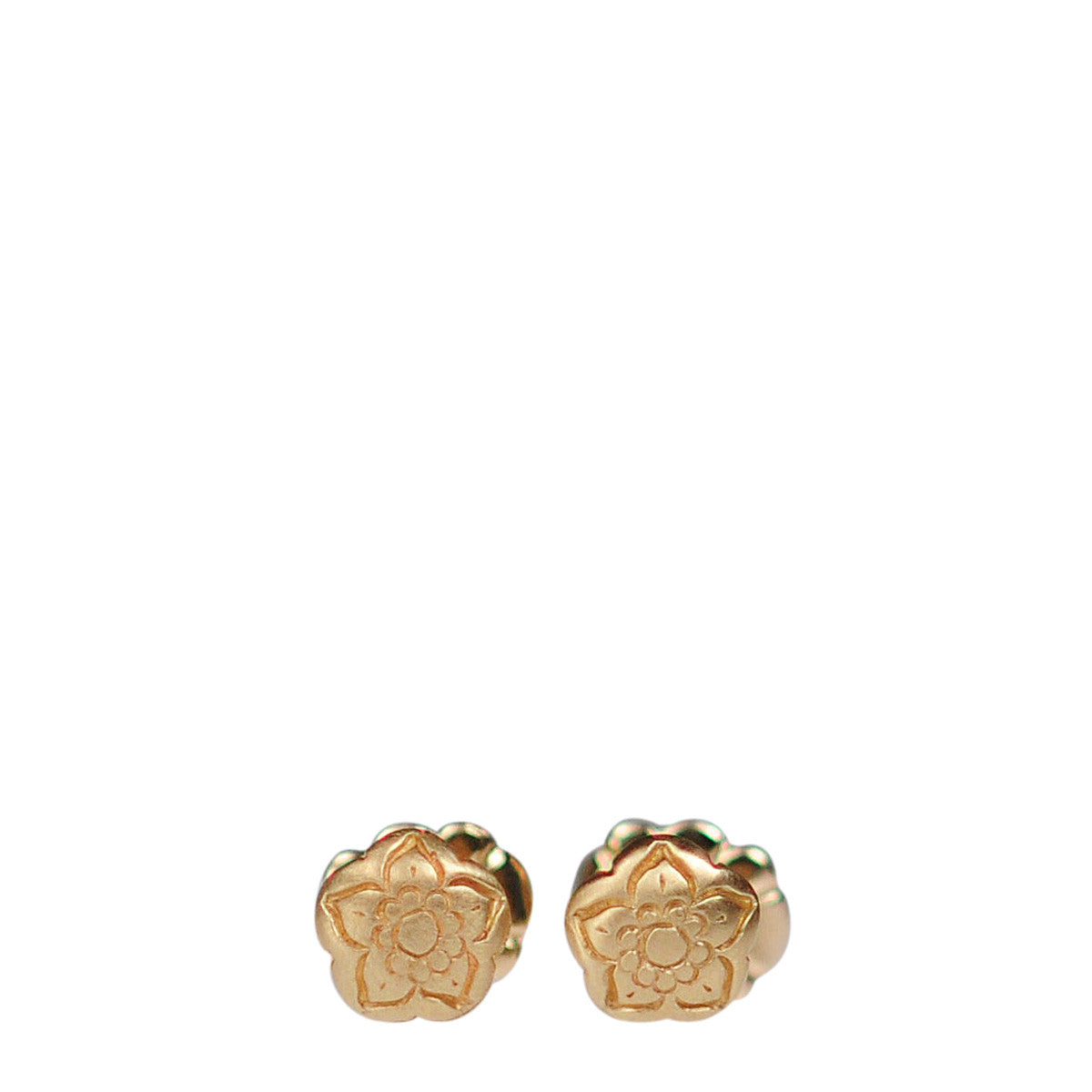 10K Gold Tiny Flower Stud Earrings