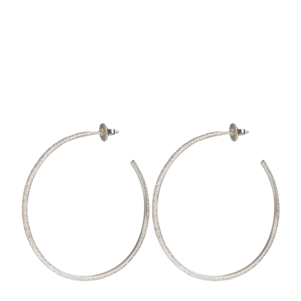 Sterling Silver Medium Paisley Hoop