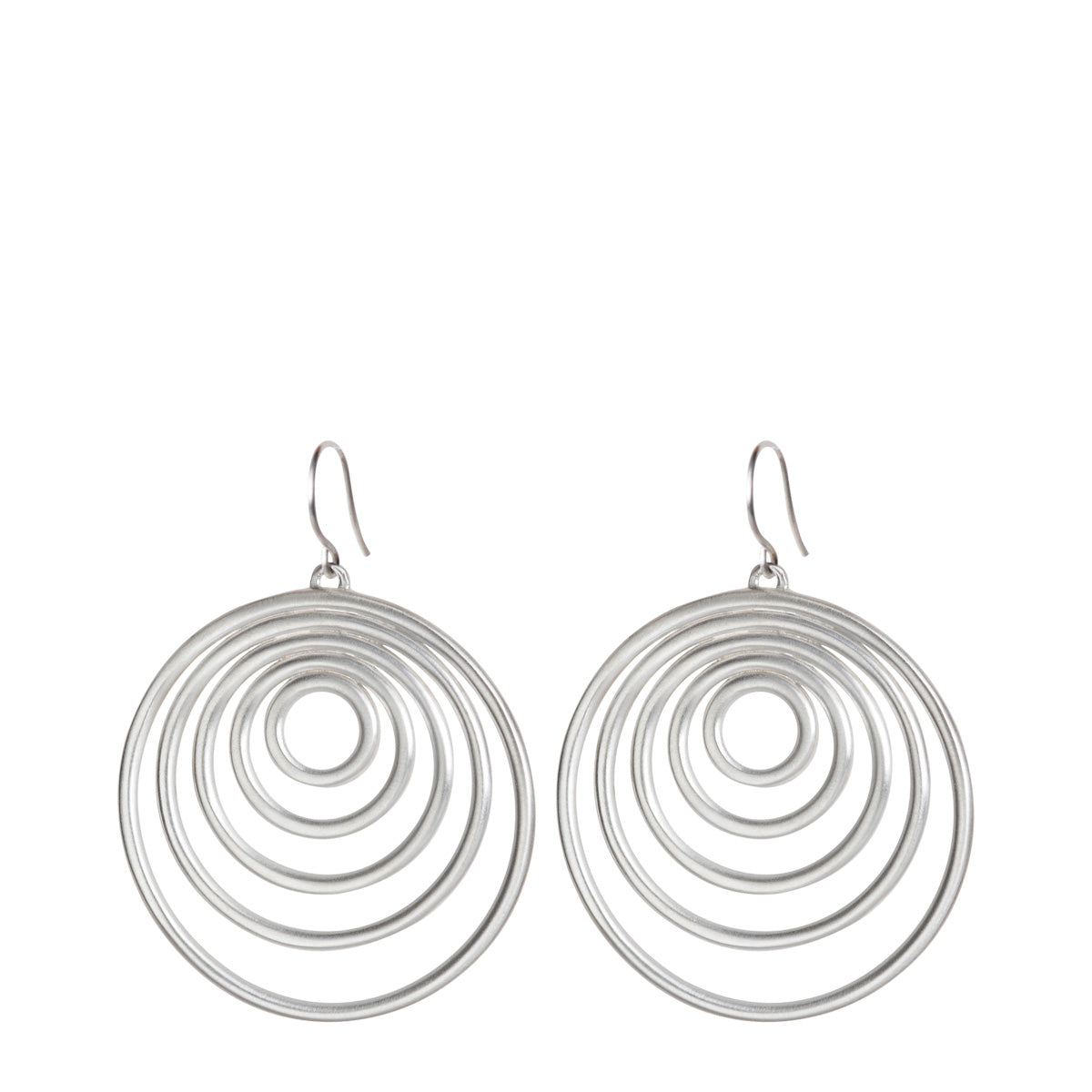 Sterling Silver Large Spiral Earrings