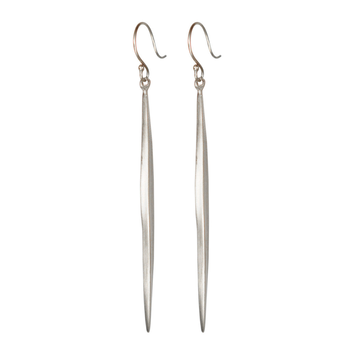 Sterling Silver Long Feather Earring