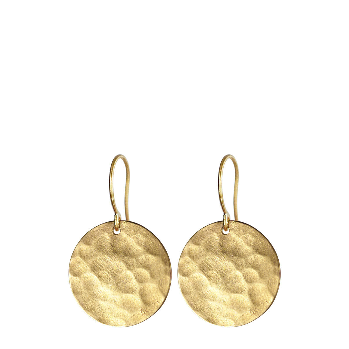 Hammered Gold Half Disc Hoop Earrings also in Sterling Silver – JENNY and  JUDE