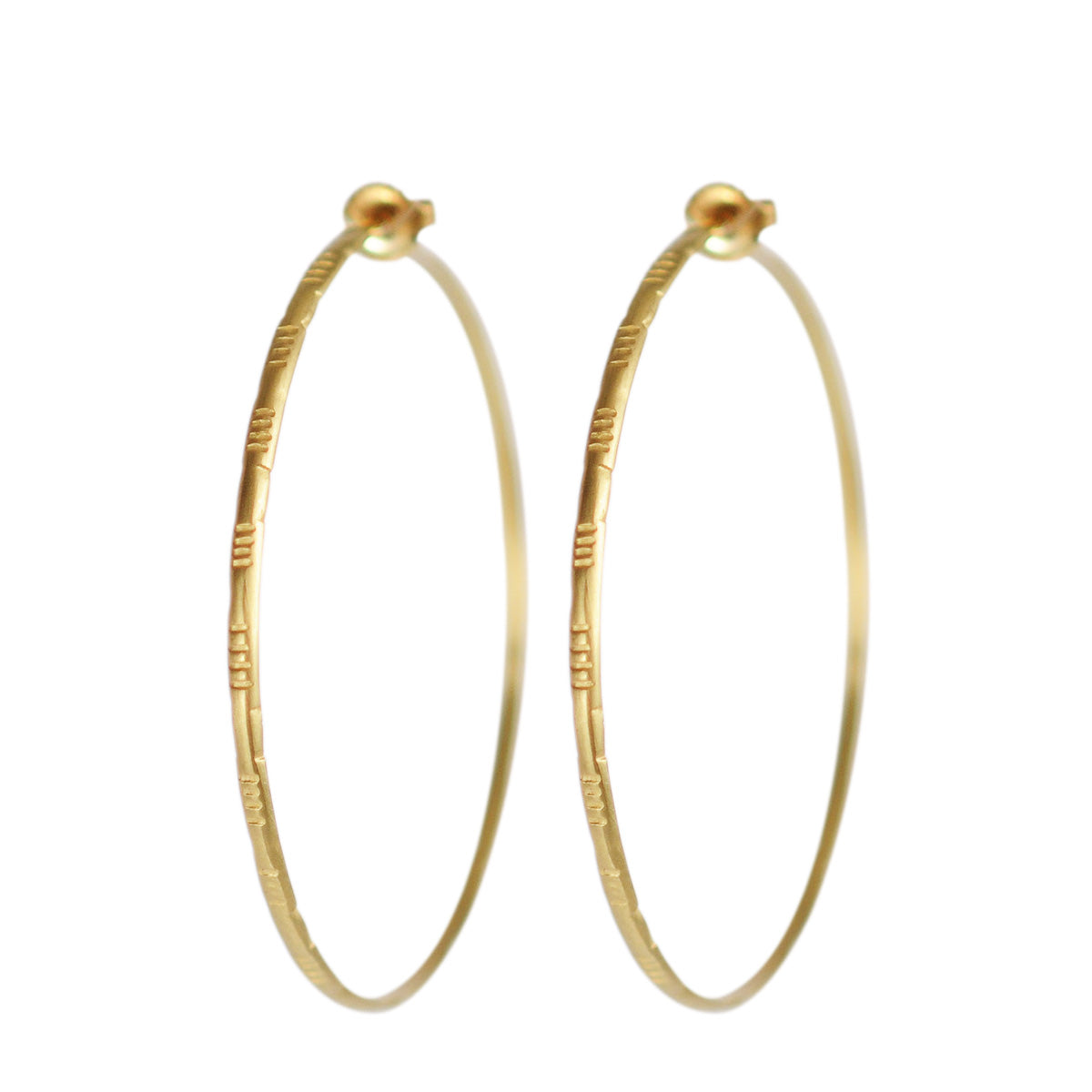 18K Gold Large Moroccan Endless Hoop Earrings