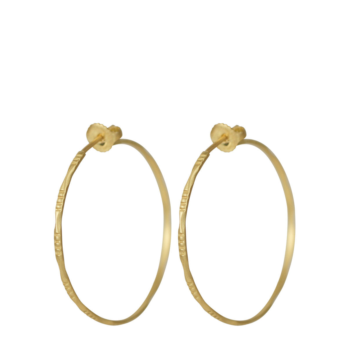18K Gold Medium Moroccan Endless Hoop Earrings
