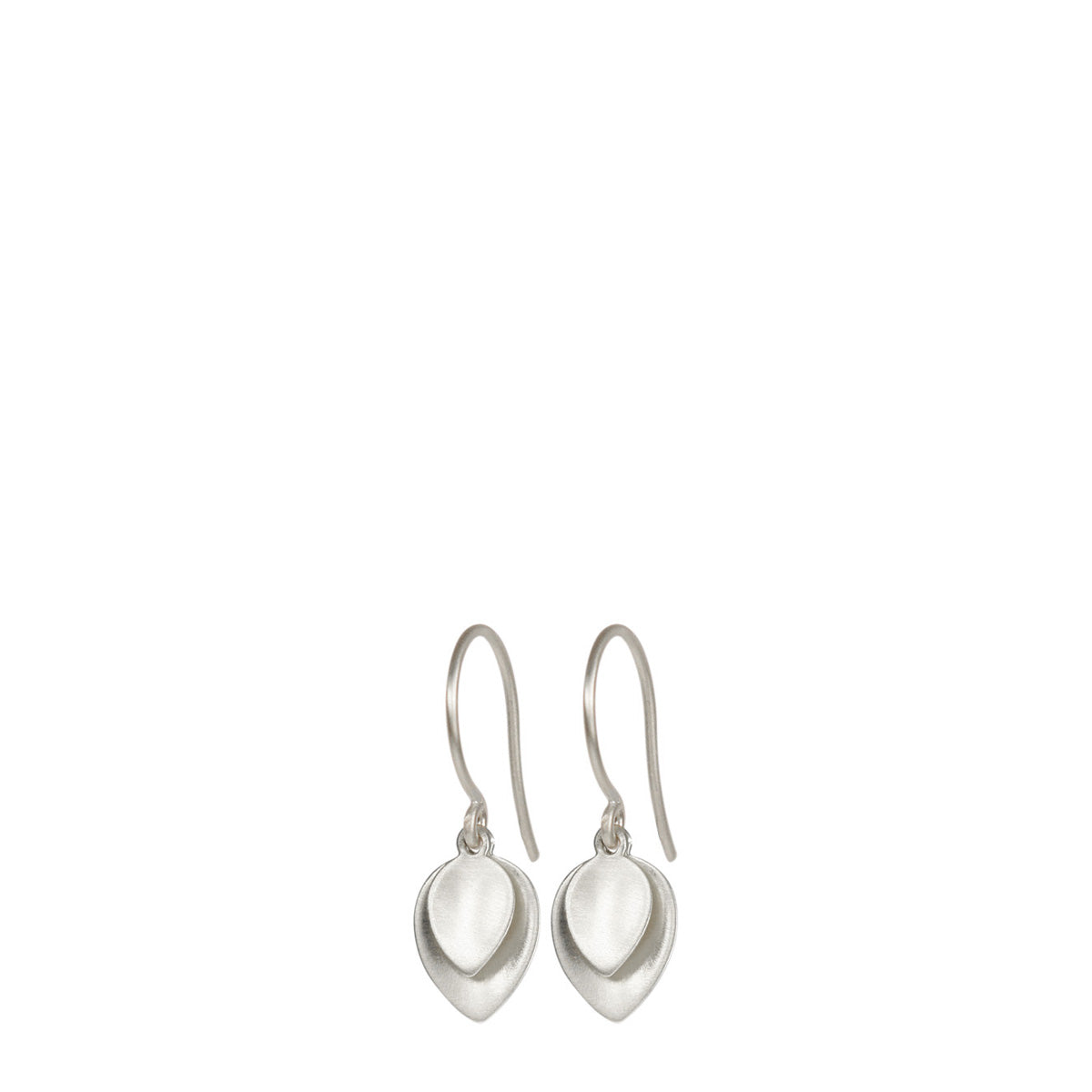 Sterling Silver Small Double Lotus Petal Earrings