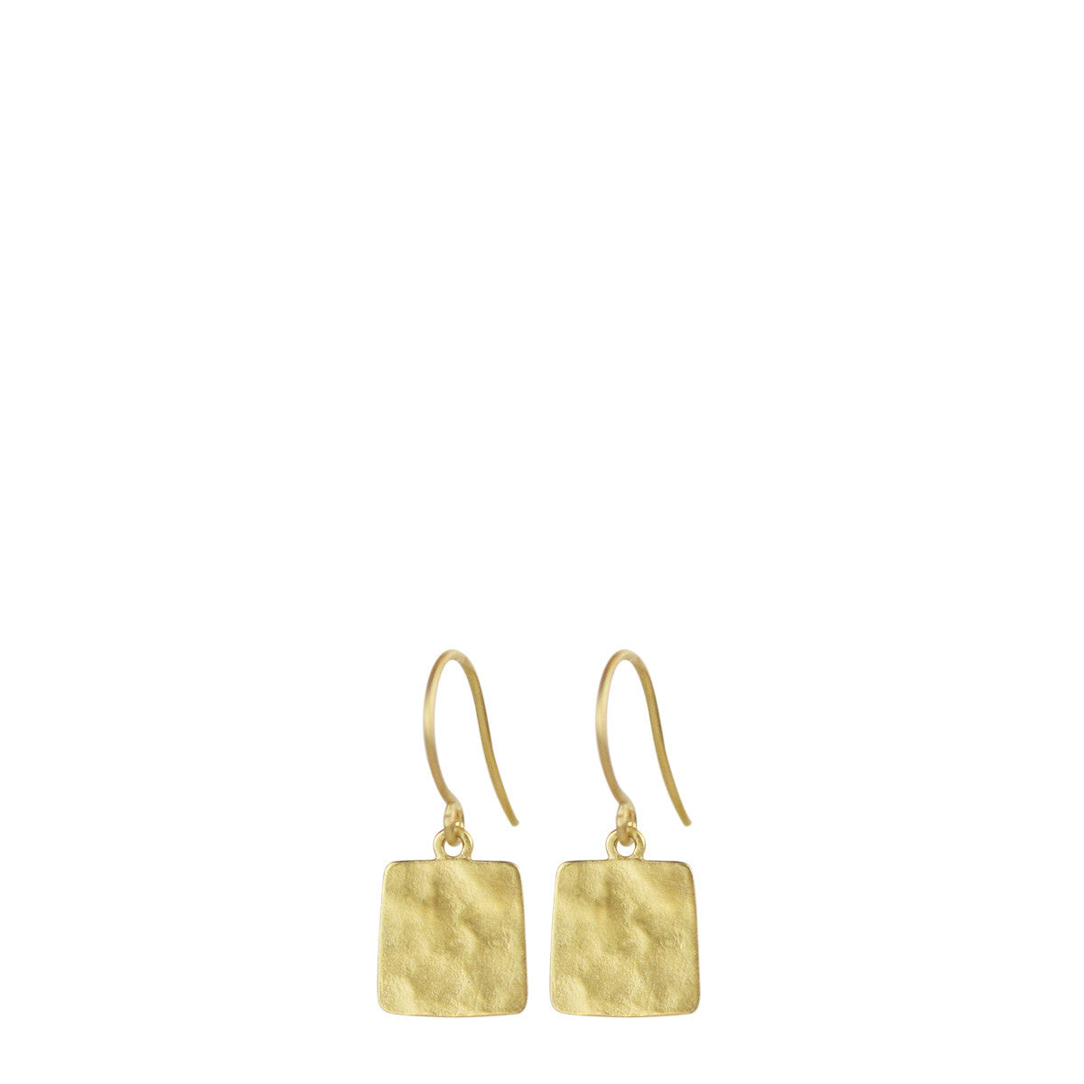 18K Gold Tiny Sequin Square Earrings