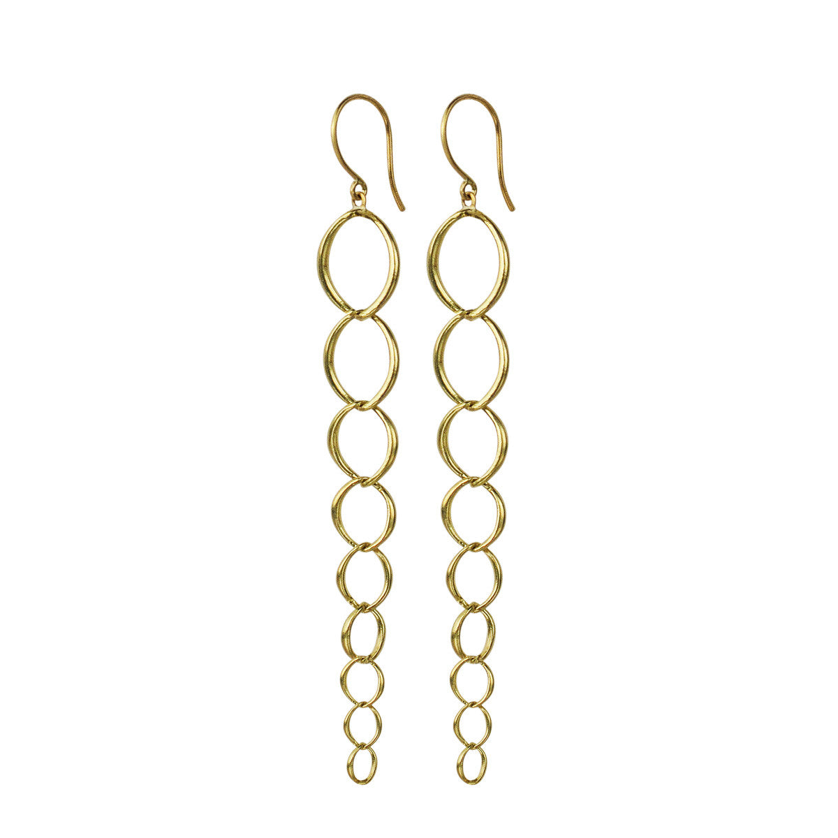 18K Gold Graduated O’ Chain Earring