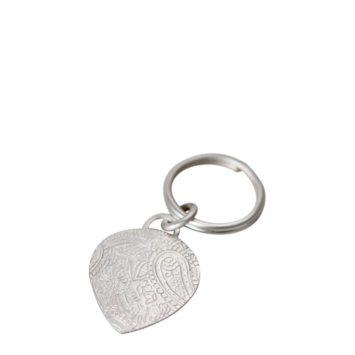 Sterling Silver Paisley Lotus Keychain