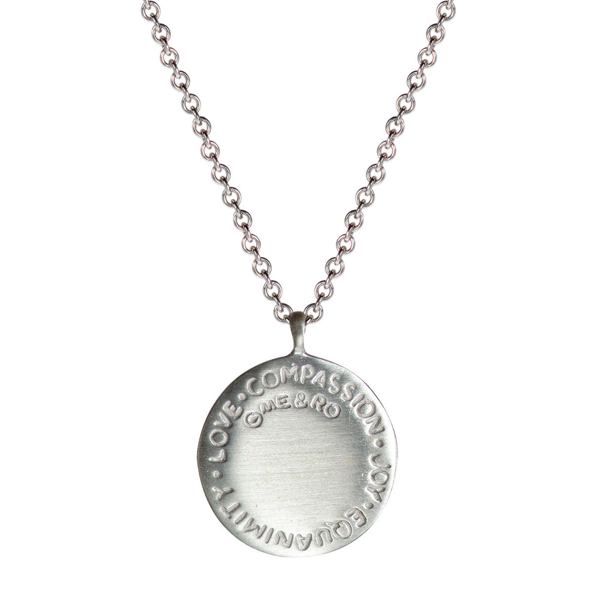 Men&#39;s Sterling Silver Four Immeasurables Medallion Pendant