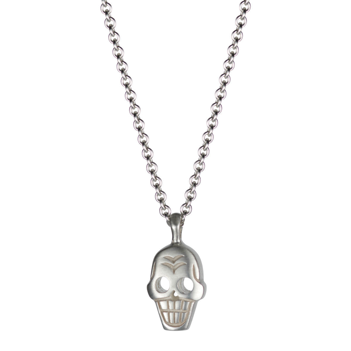 Sterling Silver Large Skull Pendant