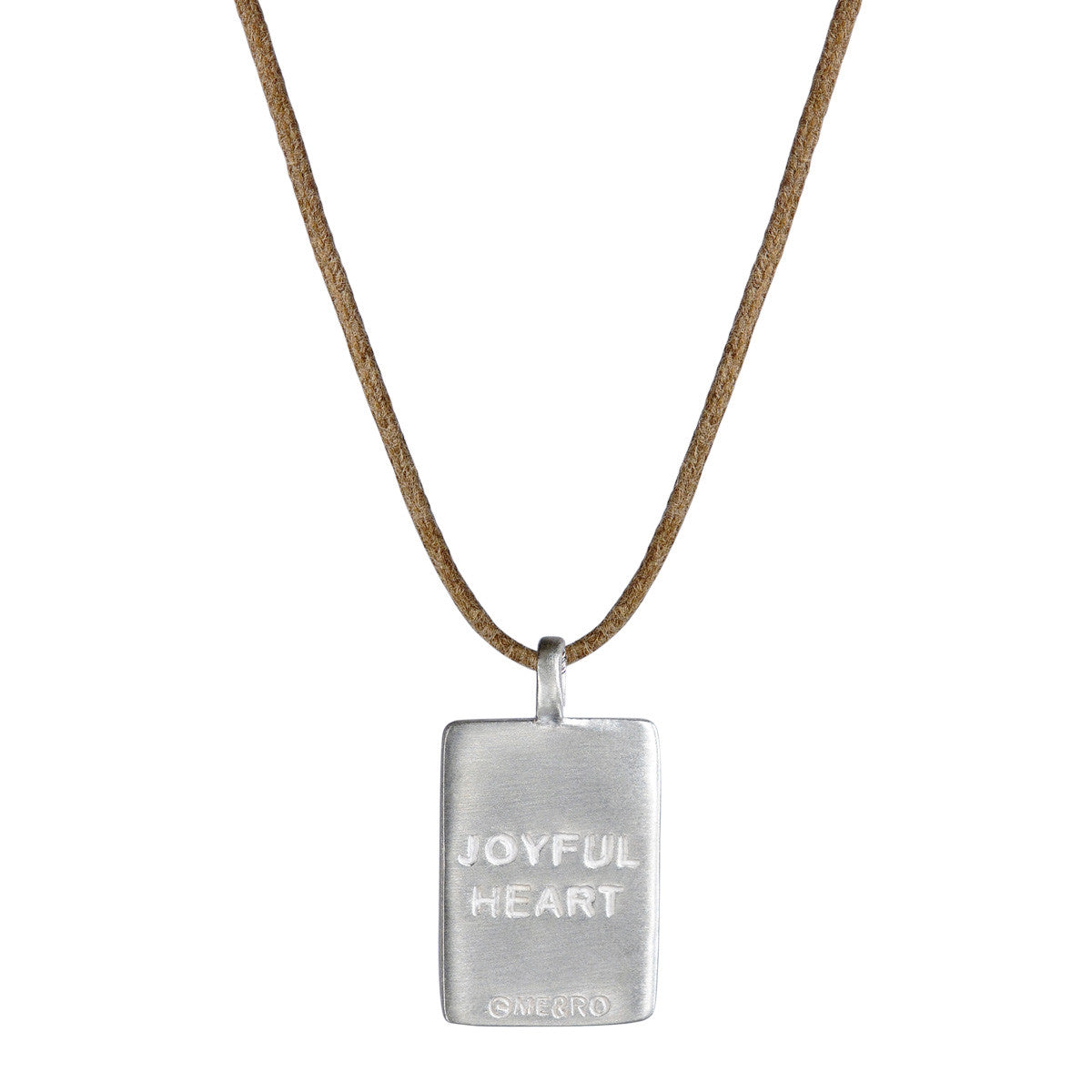 Sterling Silver Joyful Heart Foundation Fearlessness Tag on Cord