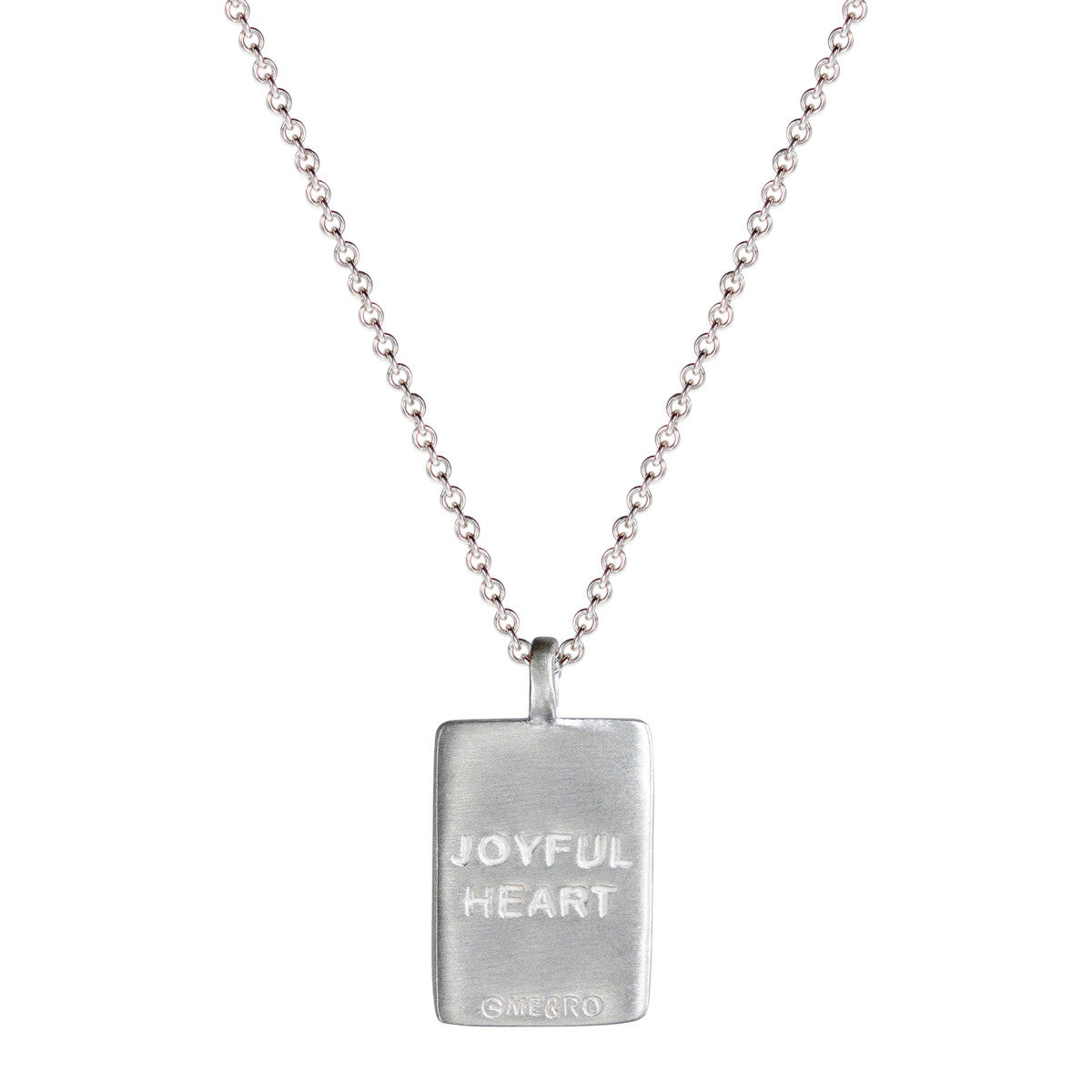 Sterling Silver Joyful Heart Foundation Fearlessness Tag on Chain