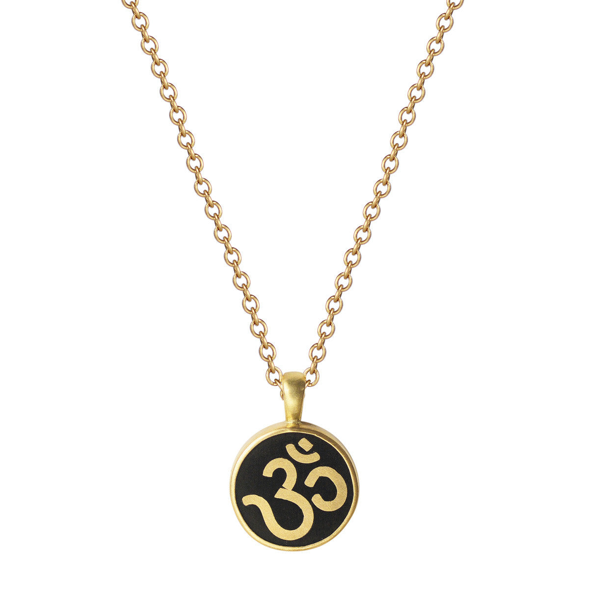 18K Gold Om Pendant