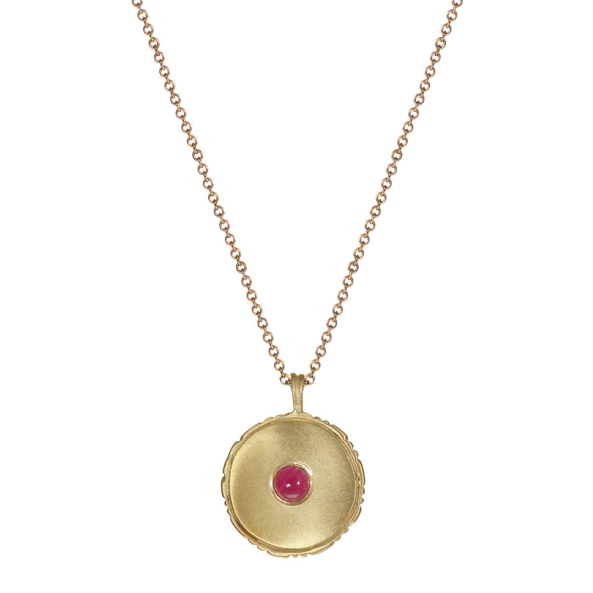 10K Gold Strength is Having a Graceful Life Pendant with Ruby