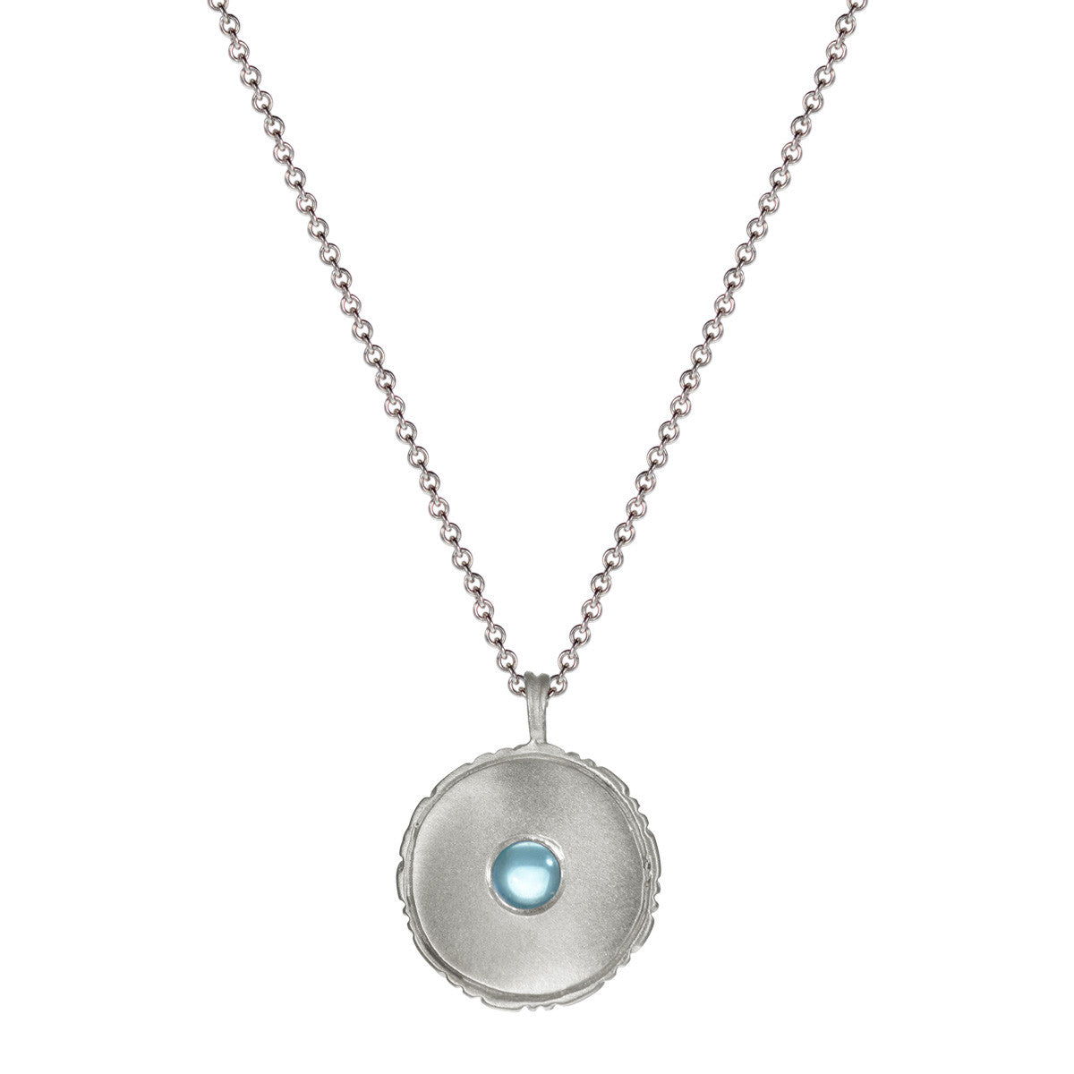 Sterling Silver Strength is Having a Graceful Life Pendant with Sky Blue Topaz