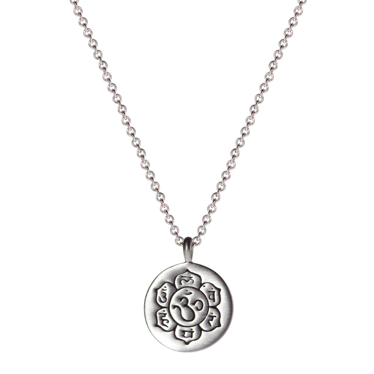 Sterling Silver Small Chakra Flower Pendant
