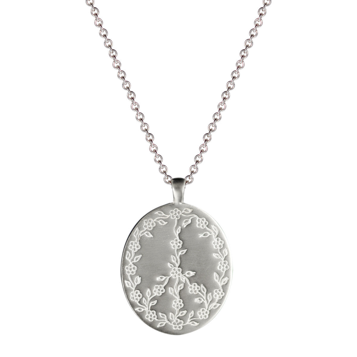 Sterling Silver Peace Symbol Pendant