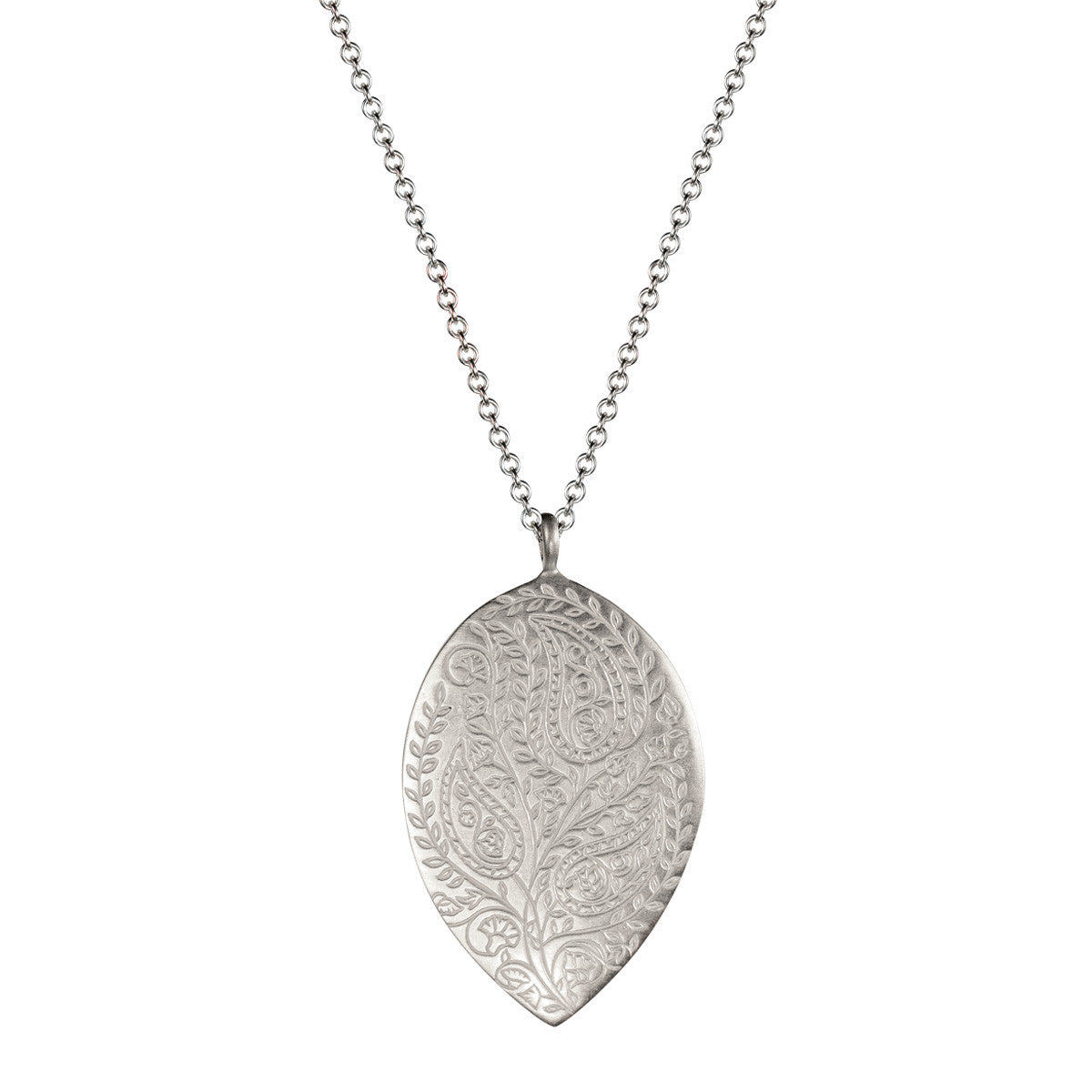 Sterling Silver Large Paisley Pendant