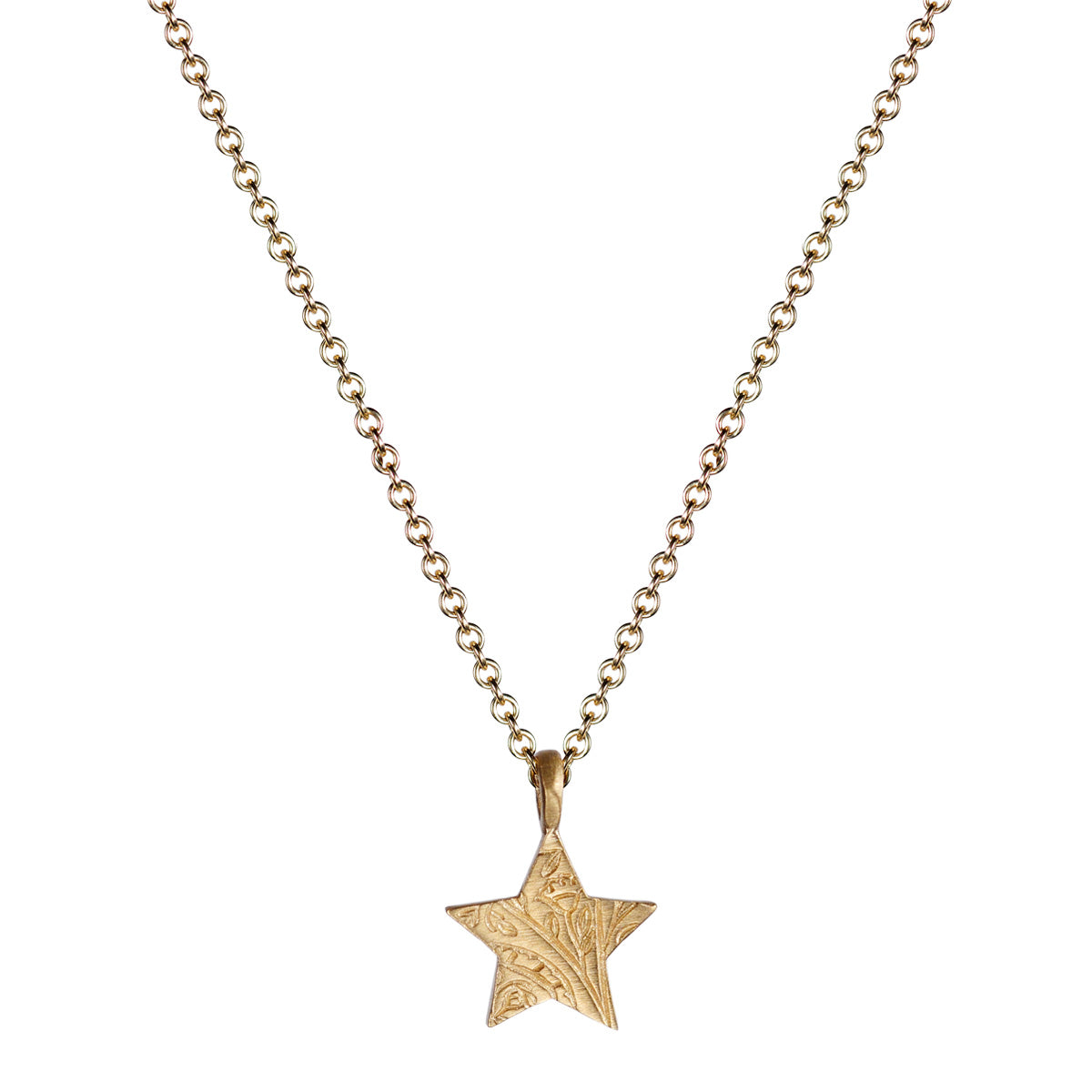 10K Gold Small Paisley Star Pendant