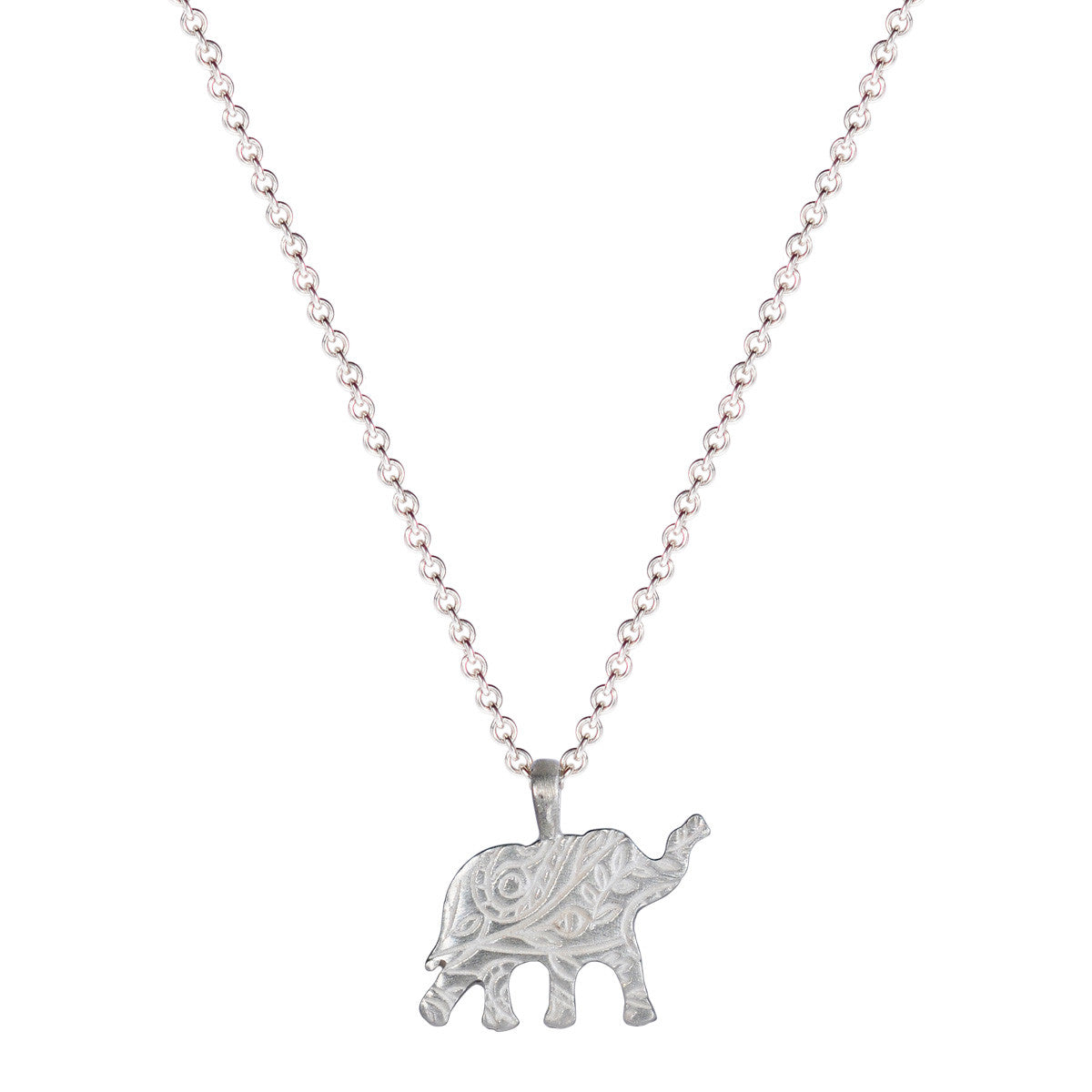 Sterling Silver Small Paisley Elephant Pendant