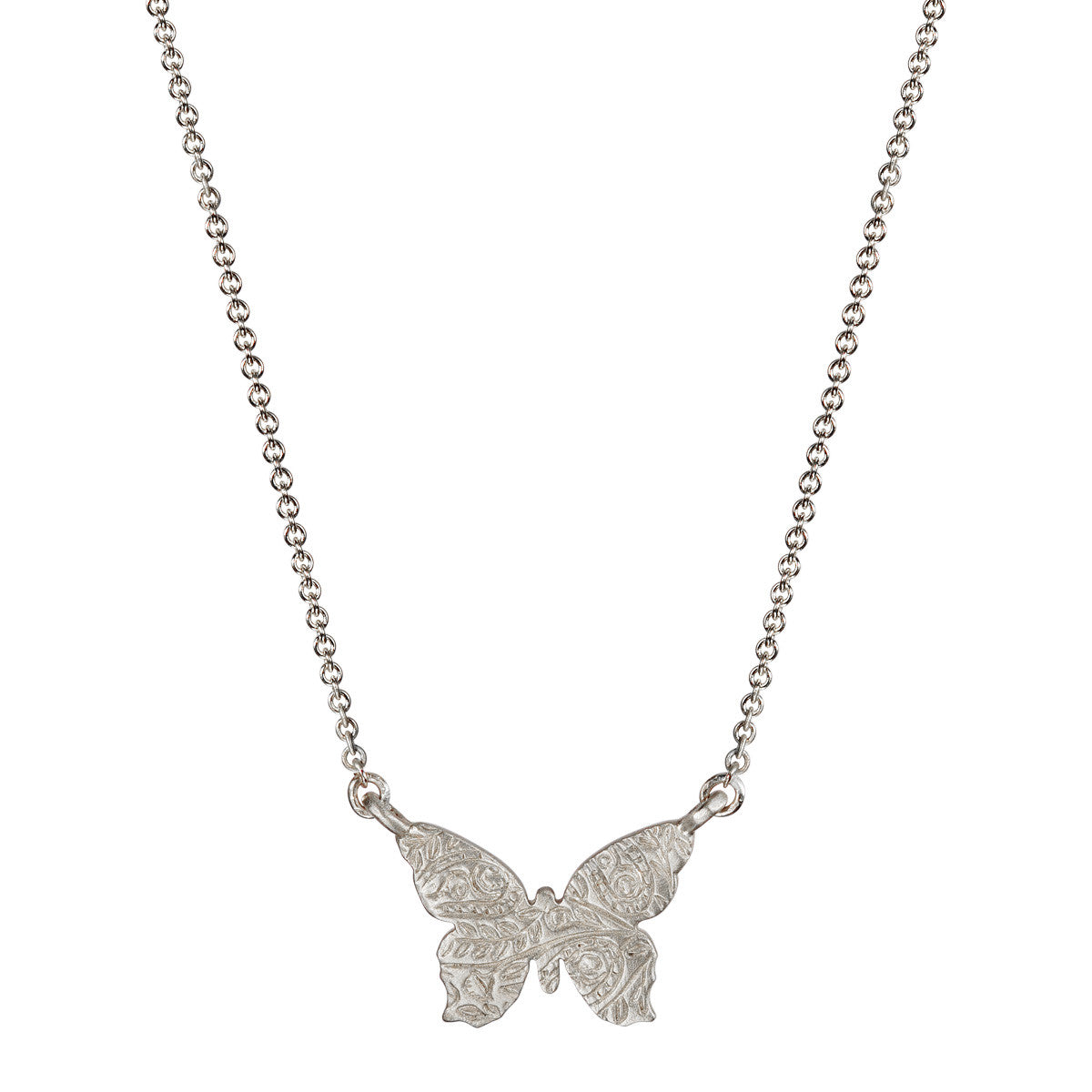 Sterling Silver Small Paisley Butterfly Pendant