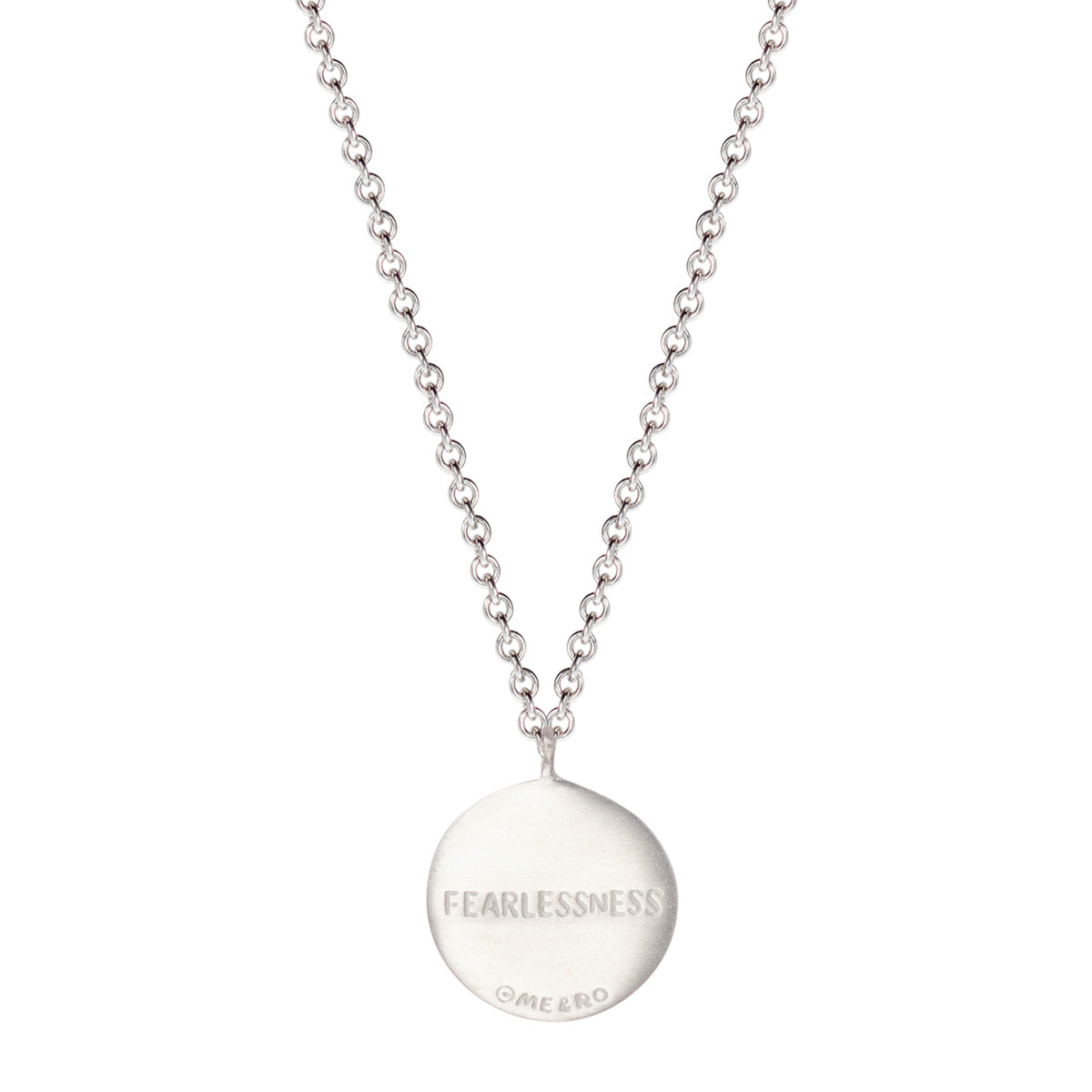 Sterling Silver Fearlessness Disc Pendant