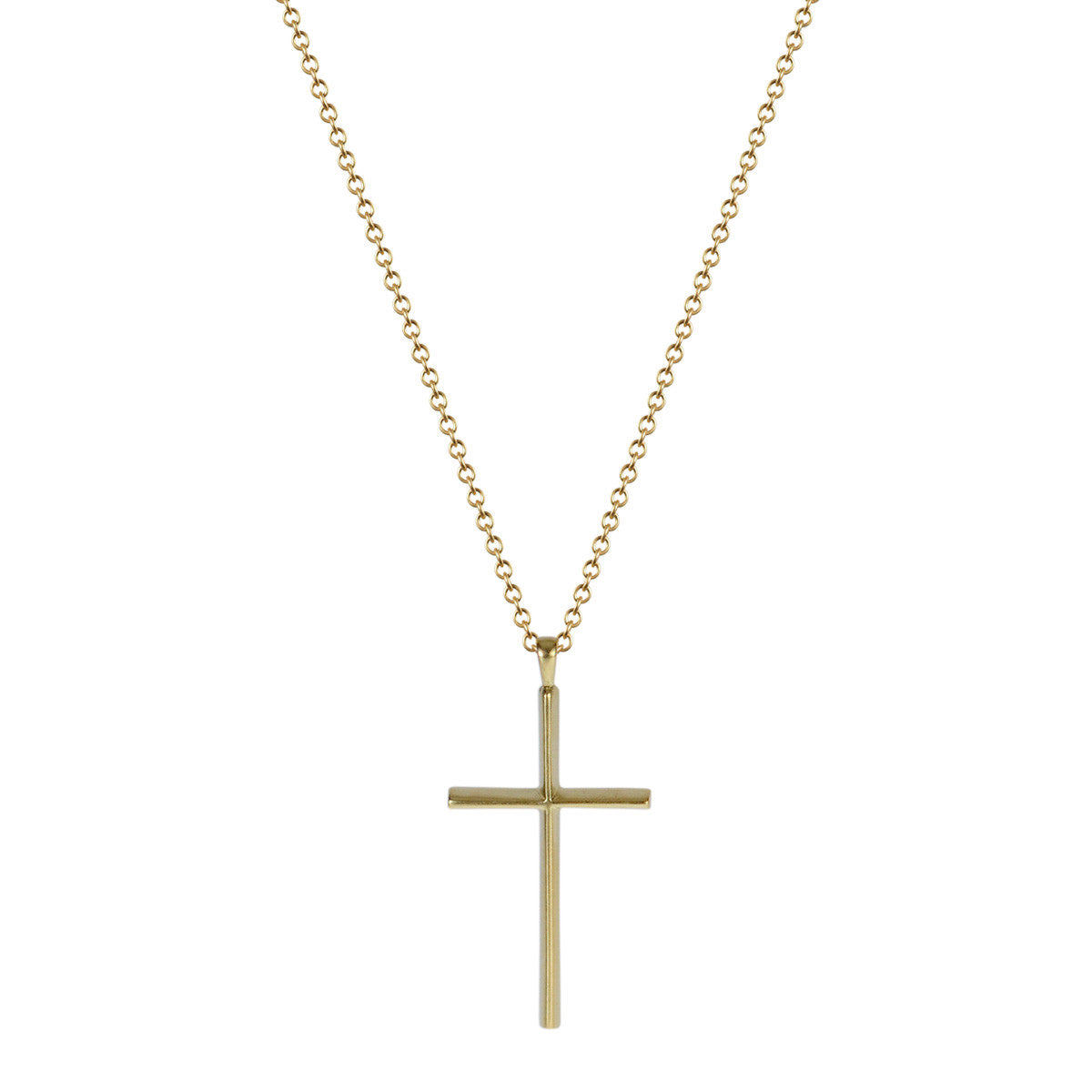 18K Gold Fine Cross Pendant