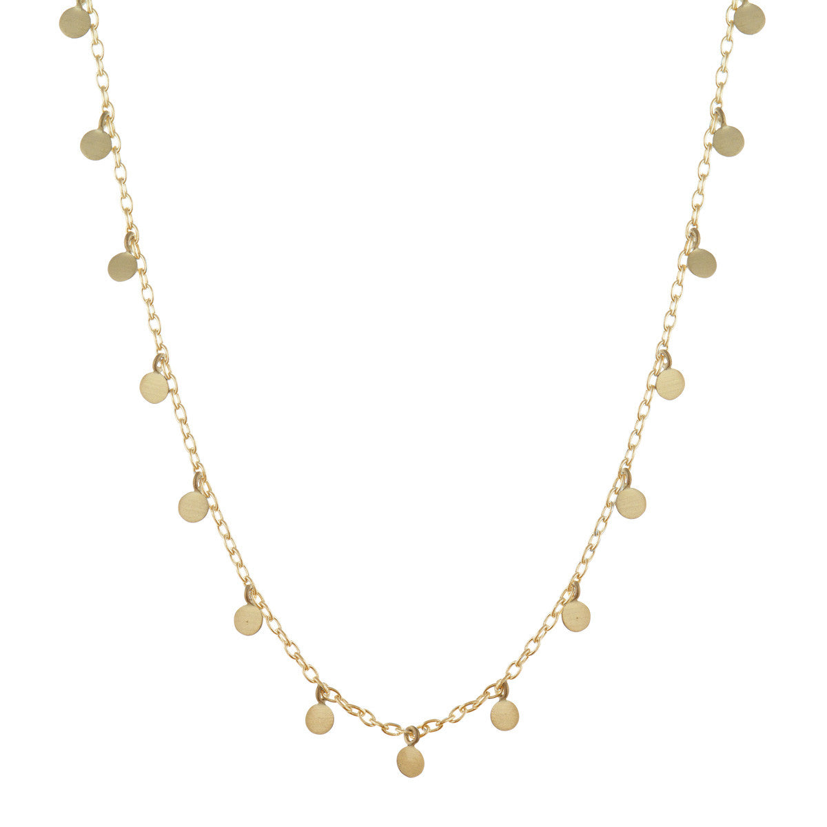 10K Gold Multi Discs on Medium Gold Cable Chain