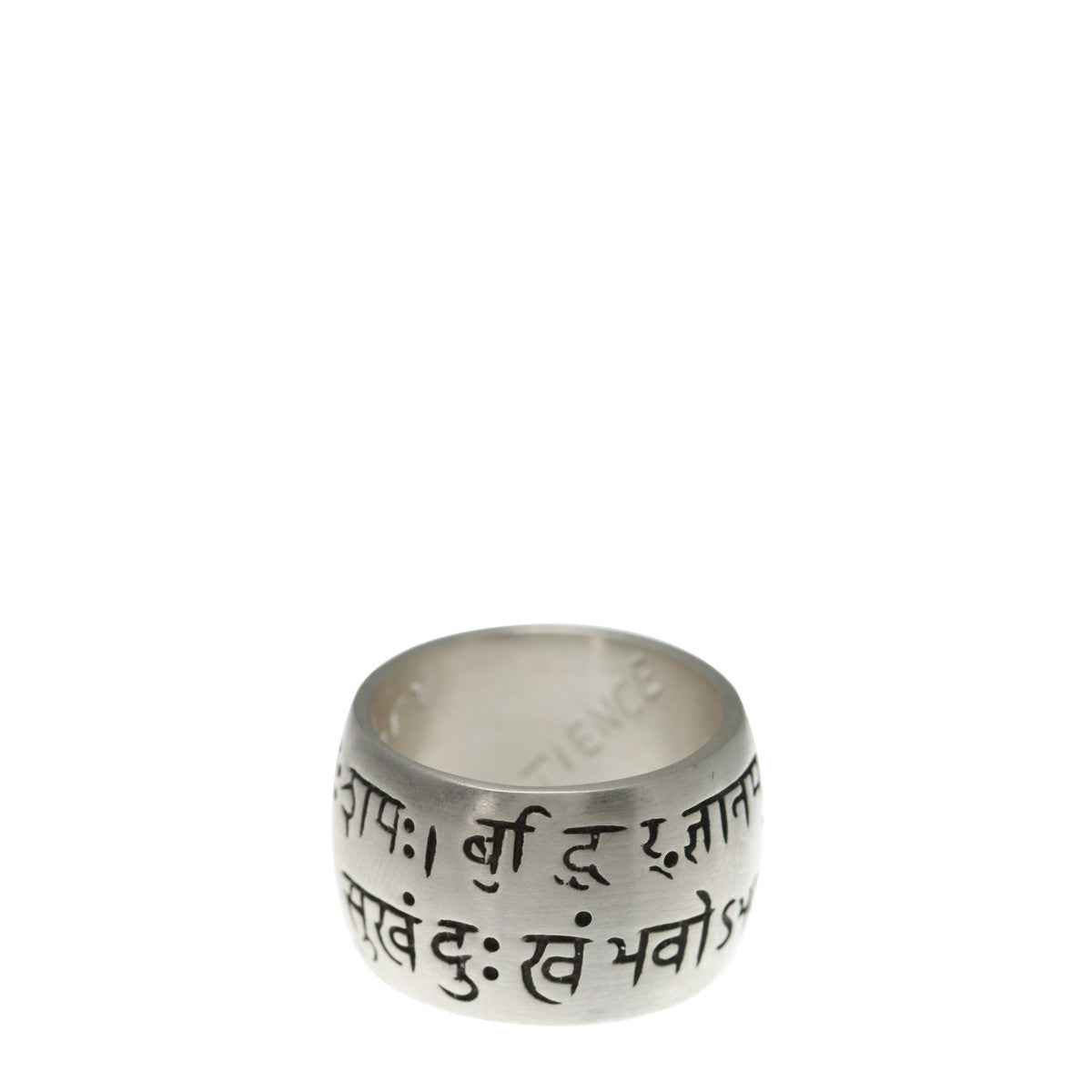 Sterling Silver Wide Sanskrit Ring